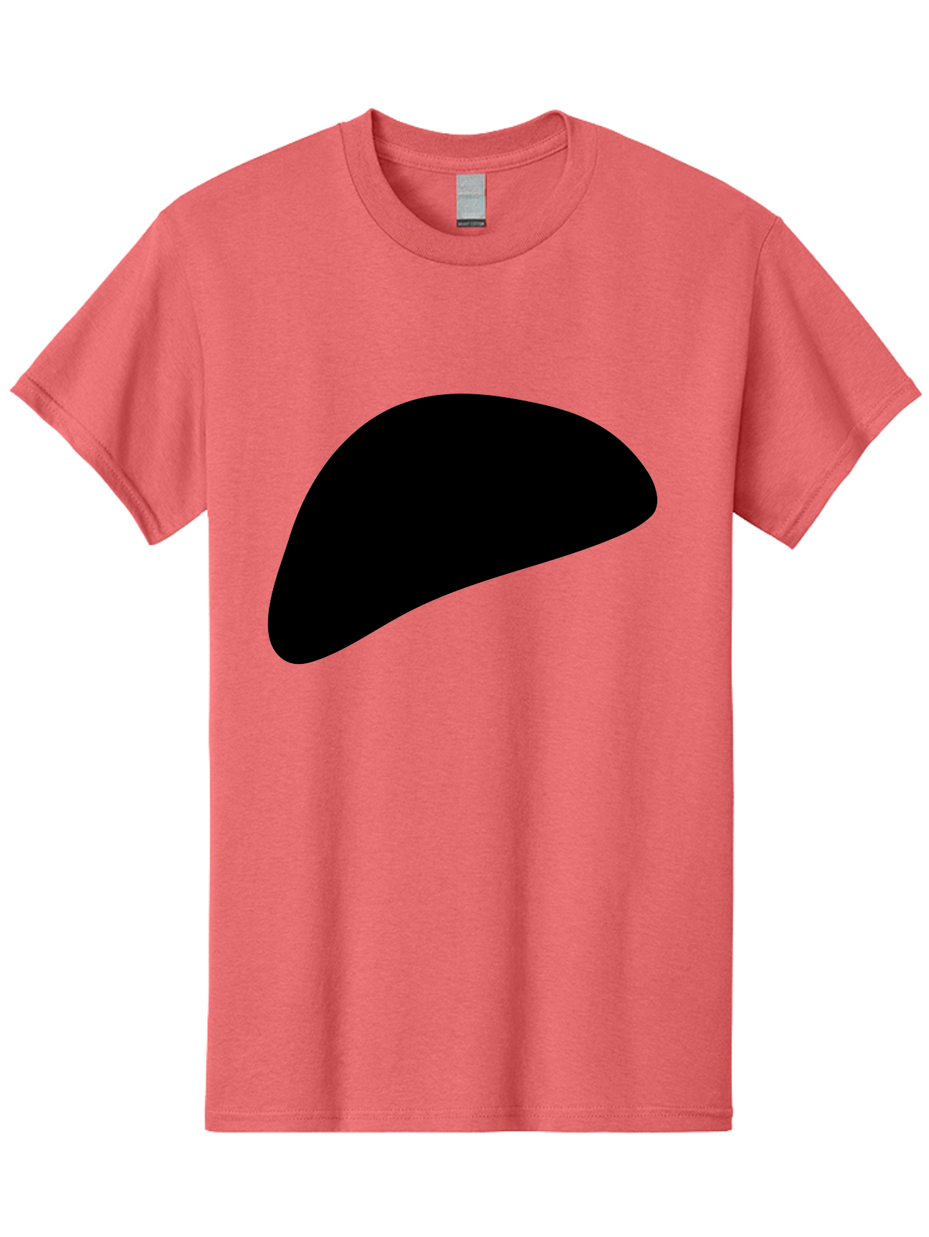 Black-Shape Men'S Graphic Tee, 100% Cotton, Comfortable Casual Summer Wear, Machine Washable, Abstract Black Shape, Minimalist Design, Simple Graphics, Modern Art, Sleek Silhouette, Abstract Shapes -  Aaa393 15