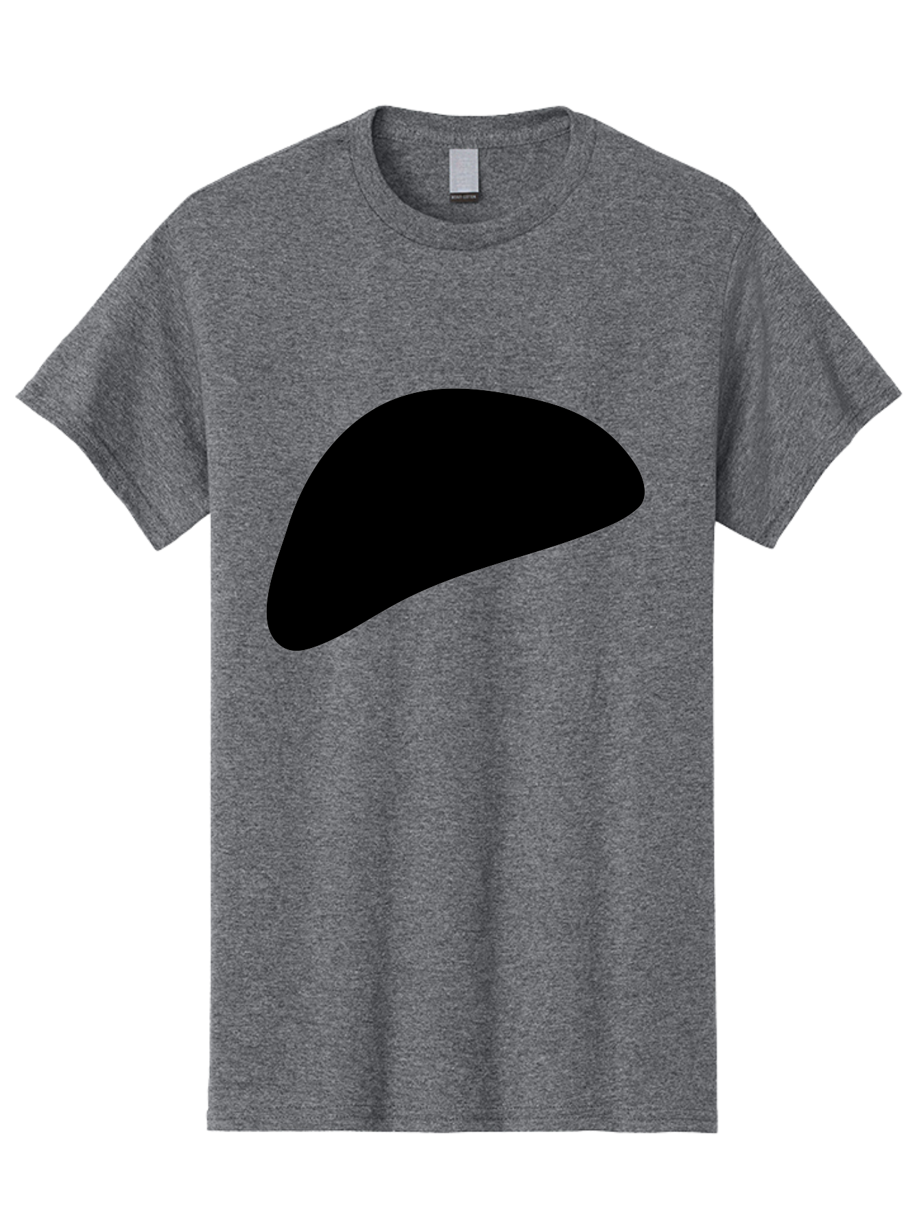 Black-Shape Men'S Graphic Tee, 100% Cotton, Comfortable Casual Summer Wear, Machine Washable, Abstract Black Shape, Minimalist Design, Simple Graphics, Modern Art, Sleek Silhouette, Abstract Shapes -  Aaa393 23