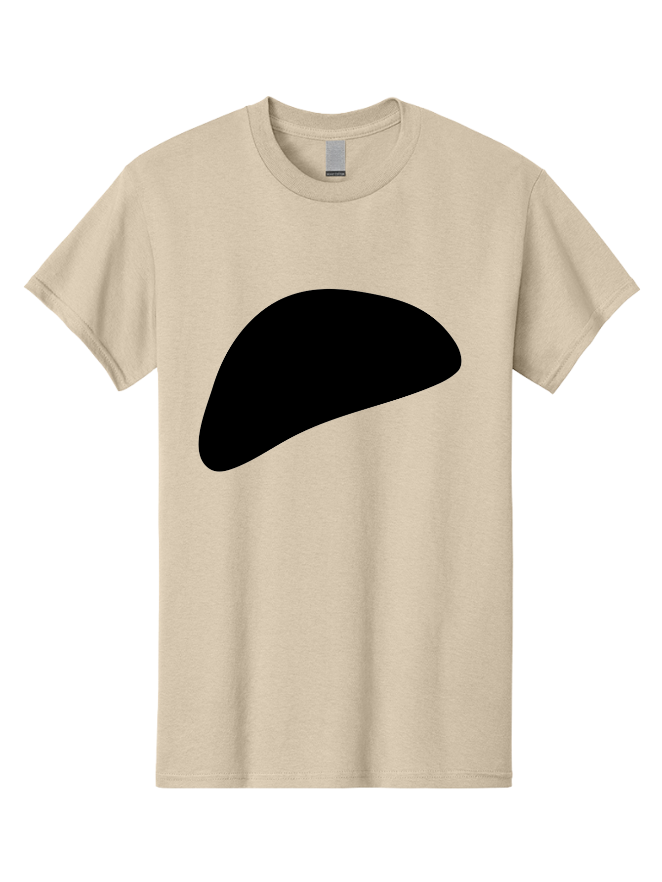 Black-Shape Men'S Graphic Tee, 100% Cotton, Comfortable Casual Summer Wear, Machine Washable, Abstract Black Shape, Minimalist Design, Simple Graphics, Modern Art, Sleek Silhouette, Abstract Shapes -  Aaa393 13