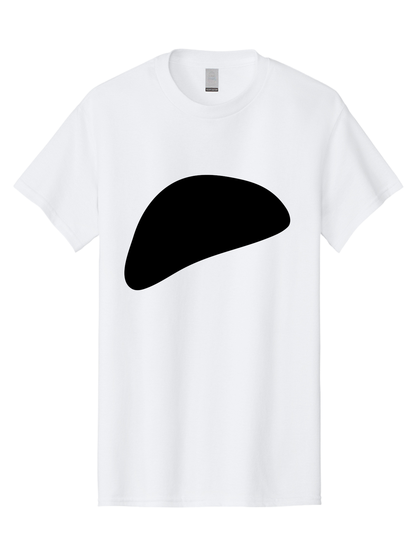 Black-Shape Men'S Graphic Tee, 100% Cotton, Comfortable Casual Summer Wear, Machine Washable, Abstract Black Shape, Minimalist Design, Simple Graphics, Modern Art, Sleek Silhouette, Abstract Shapes -  Aaa393 15