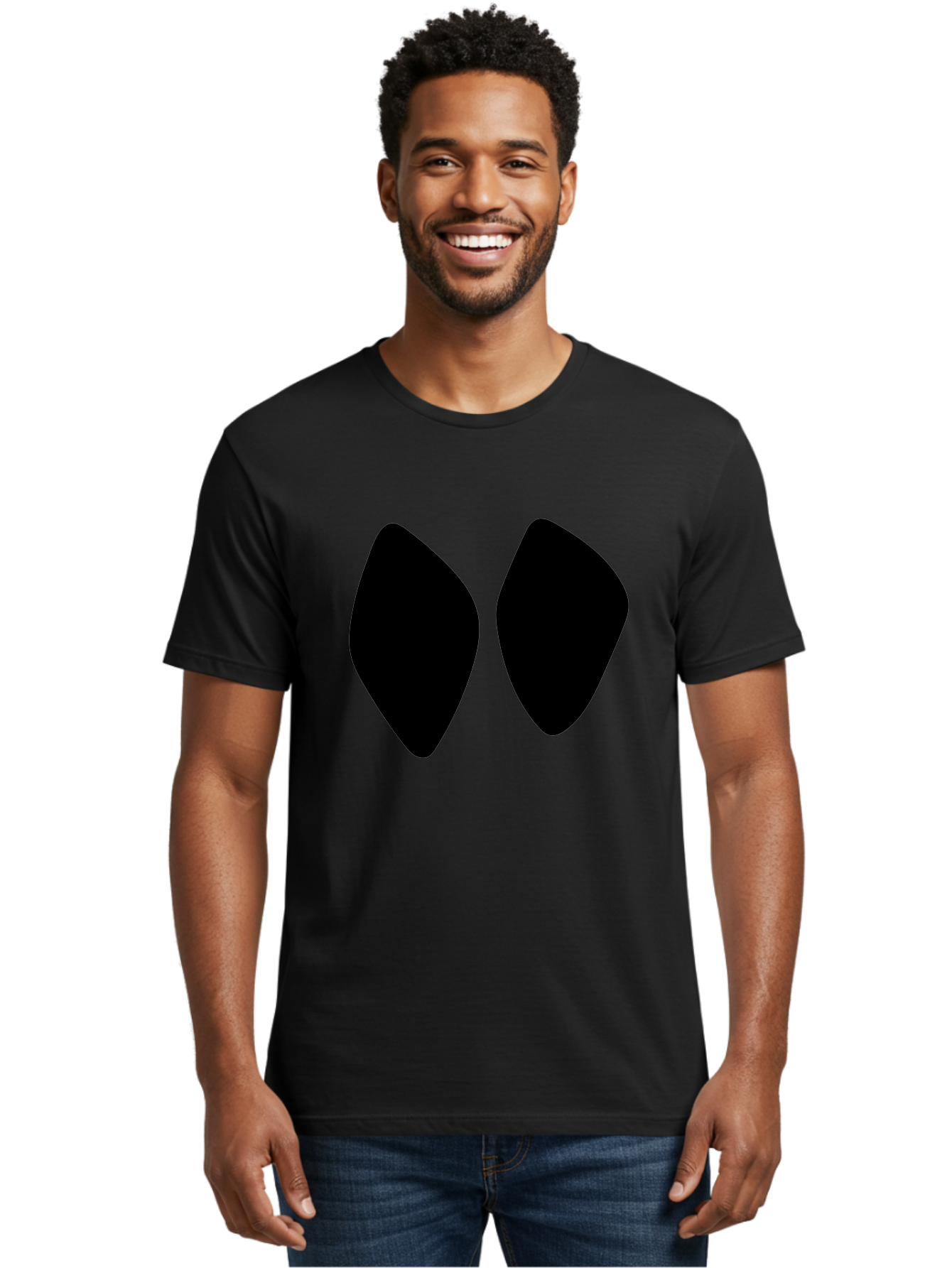 Black-Shapes Men'S Graphic Tee, 100% Cotton, Comfortable Casual Summer Wear, Machine Washable, Guitar Picks, Music Accessories, Black Guitar Picks, Music Equipment, Guitar Gear, Pick Design -  Aaa394 4