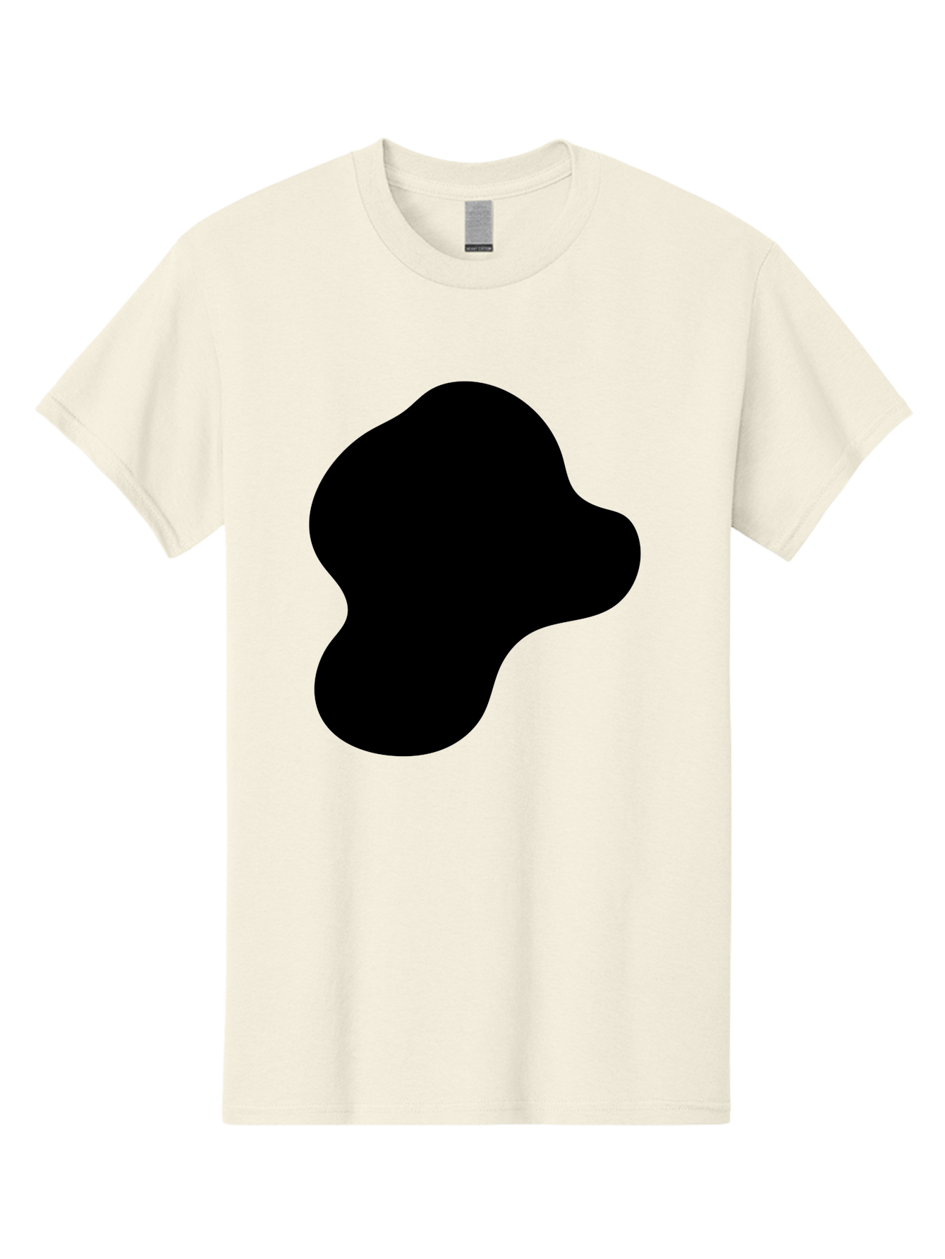 Black-Silhouette Men'S Graphic Tee, 100% Cotton, Comfortable Casual Summer Wear, Machine Washable, Black Blob Shape, Abstract Design, Minimalist Art, Modern Graphic, Simple Silhouette, Abstract Form -  Aaa395 13