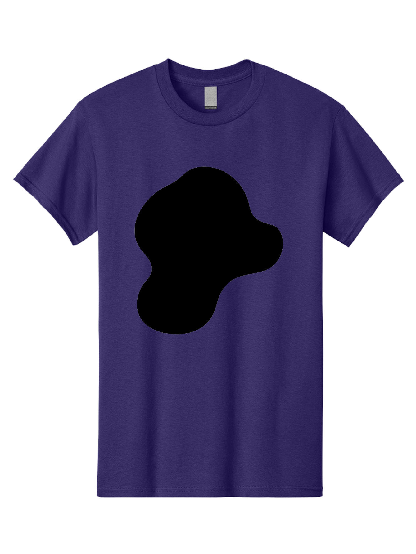 Black-Silhouette Men'S Graphic Tee, 100% Cotton, Comfortable Casual Summer Wear, Machine Washable, Black Blob Shape, Abstract Design, Minimalist Art, Modern Graphic, Simple Silhouette, Abstract Form -  Aaa395 29