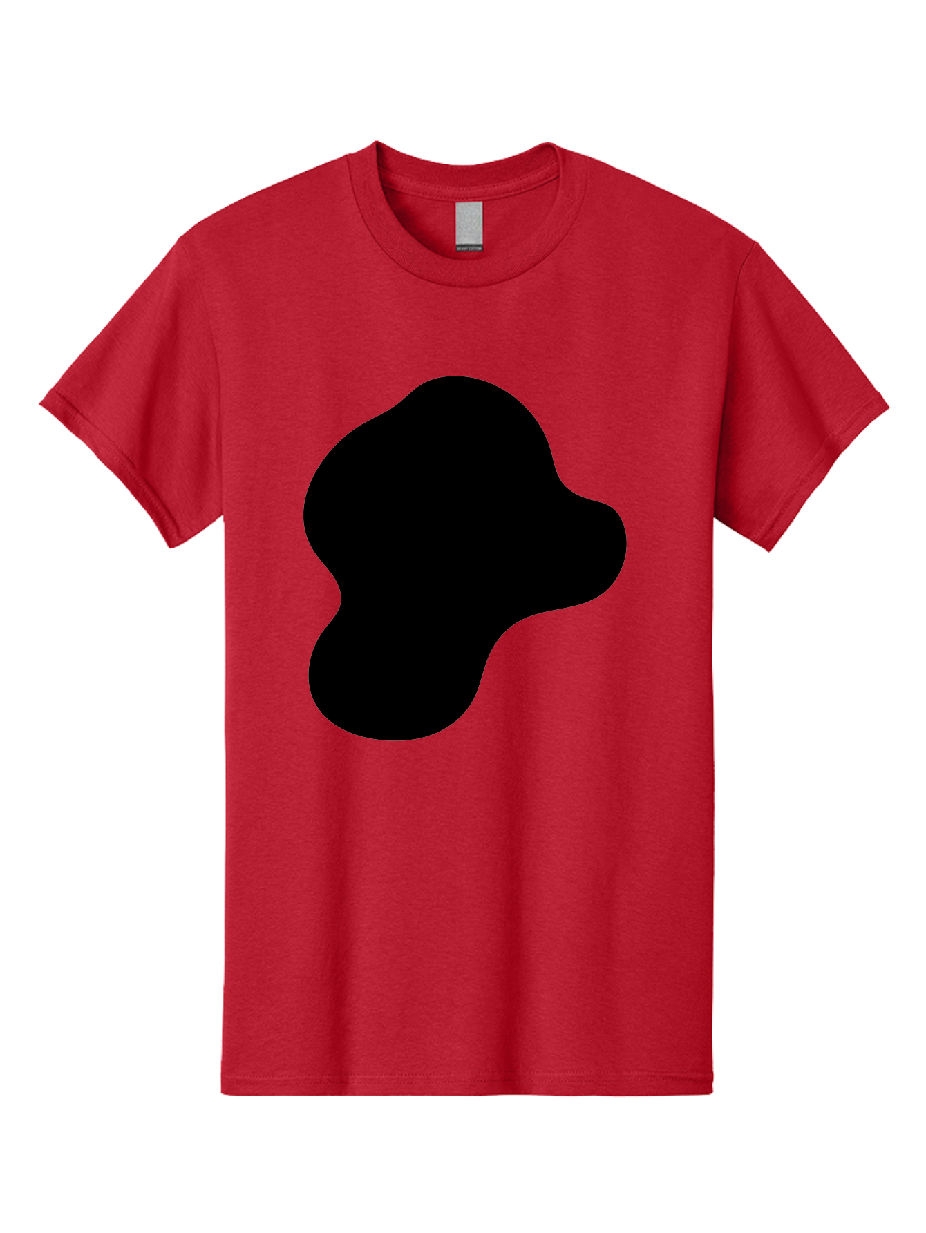 Black-Silhouette Men'S Graphic Tee, 100% Cotton, Comfortable Casual Summer Wear, Machine Washable, Black Blob Shape, Abstract Design, Minimalist Art, Modern Graphic, Simple Silhouette, Abstract Form -  Aaa395 17