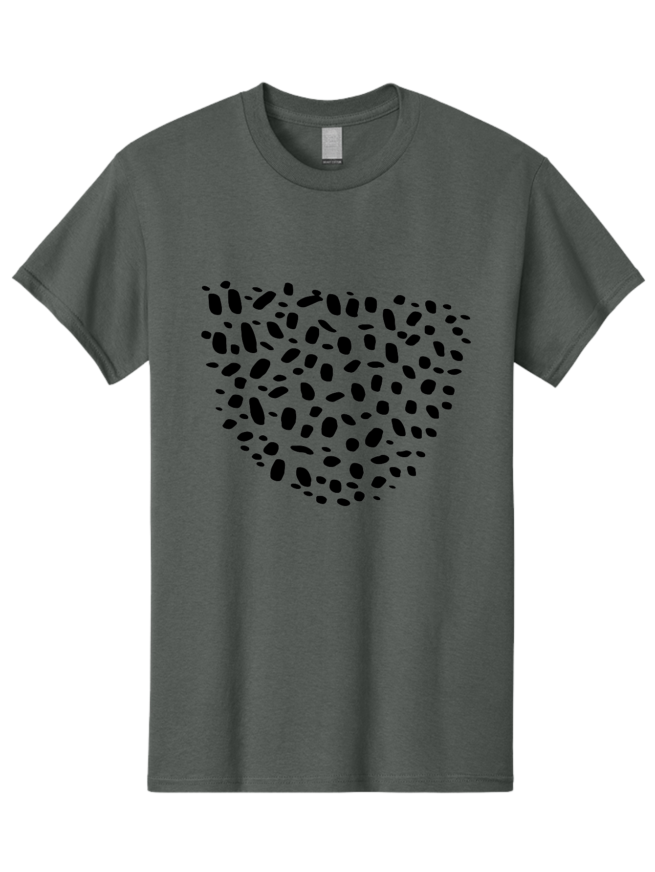 Black-Stones-Heart Men'S Graphic Tee, 100% Cotton, Comfortable Casual Summer Wear, Machine Washable, Black Stones, Heart Shape, Scattered Stones, Modern Design, Abstract Art, Symbolic Heart, Minimalist Style -  Aaa396 5