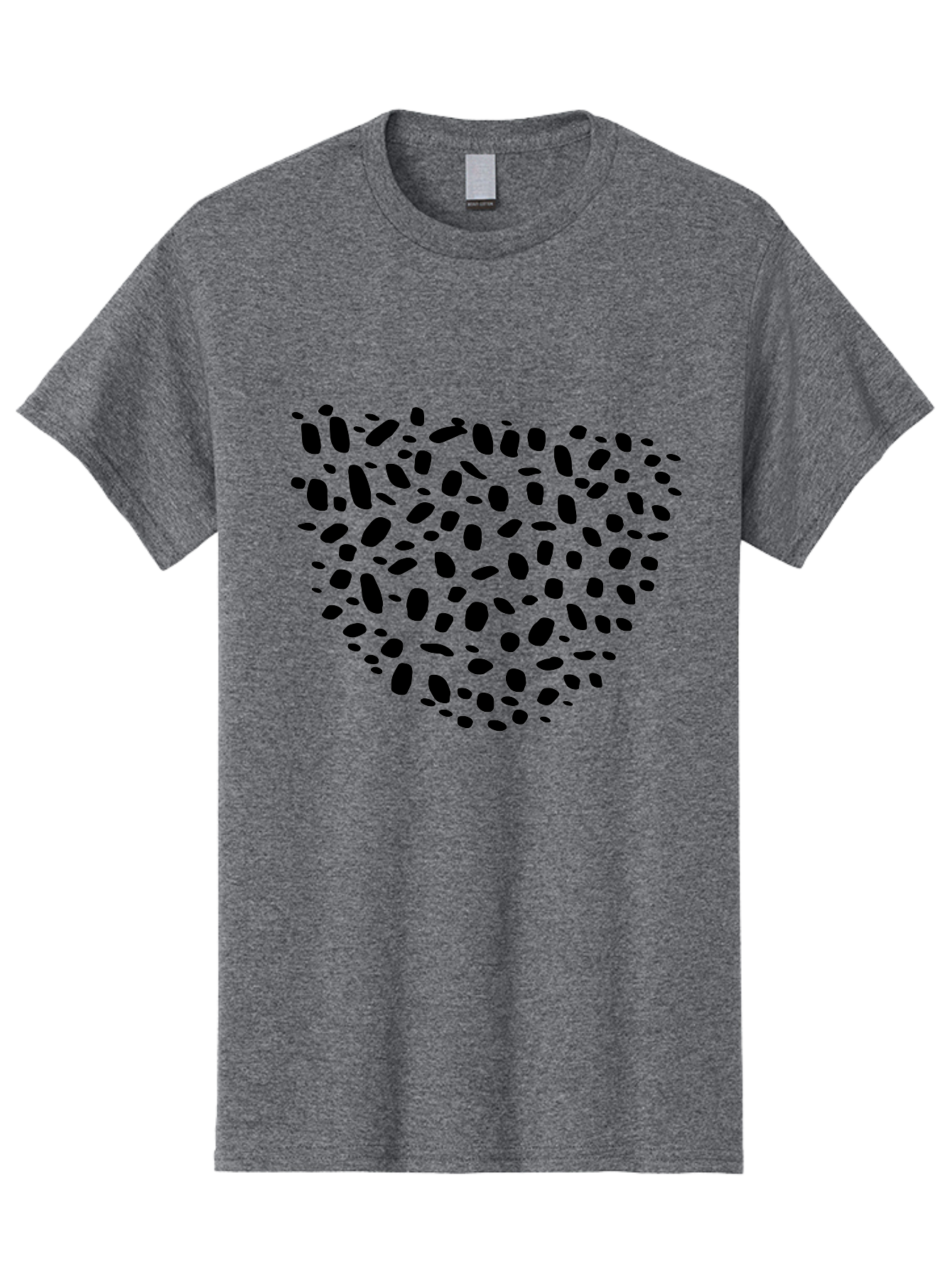 Black-Stones-Heart Men'S Graphic Tee, 100% Cotton, Comfortable Casual Summer Wear, Machine Washable, Black Stones, Heart Shape, Scattered Stones, Modern Design, Abstract Art, Symbolic Heart, Minimalist Style -  Aaa396 29
