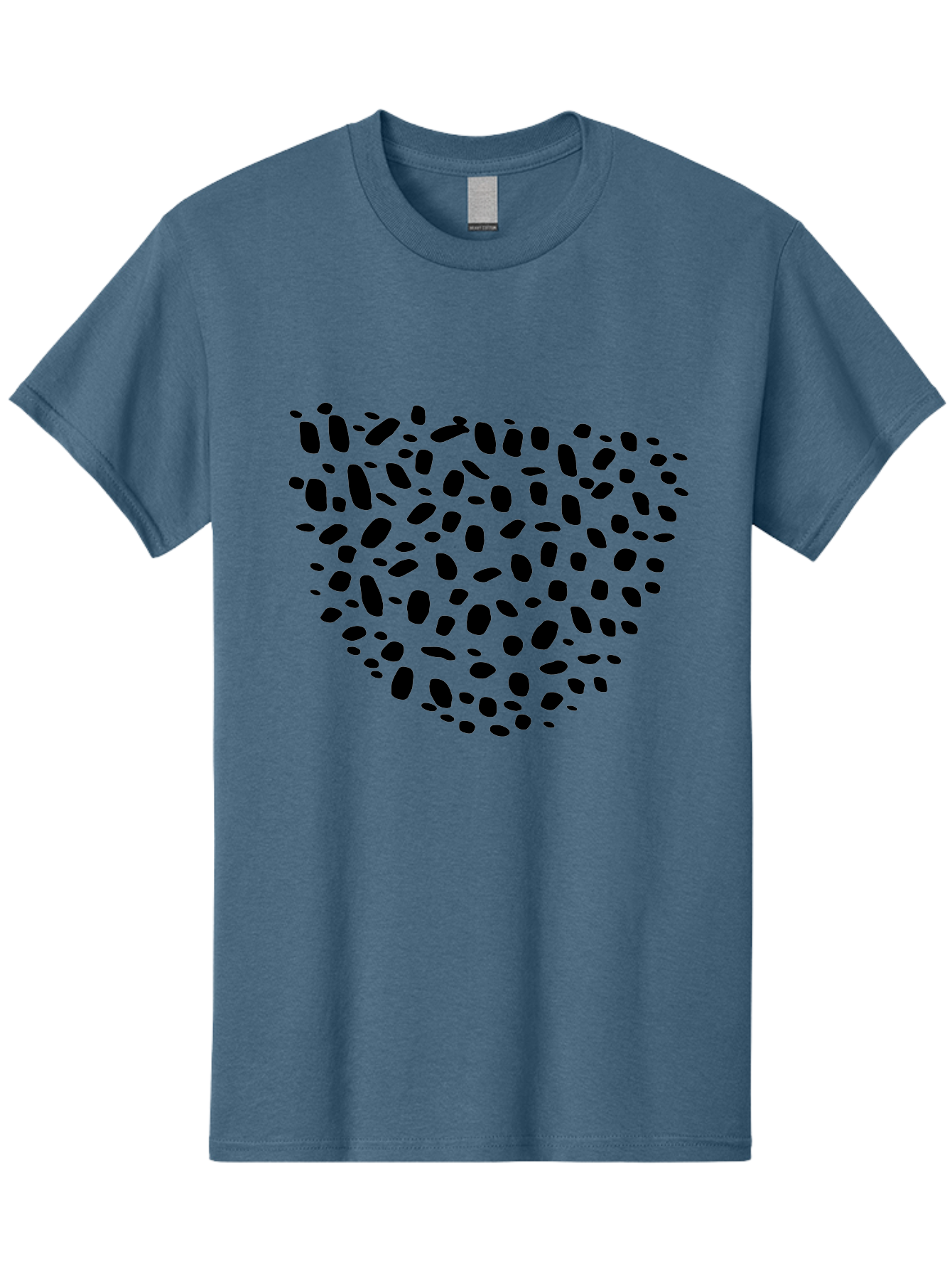 Black-Stones-Heart Men'S Graphic Tee, 100% Cotton, Comfortable Casual Summer Wear, Machine Washable, Black Stones, Heart Shape, Scattered Stones, Modern Design, Abstract Art, Symbolic Heart, Minimalist Style -  Aaa396 11