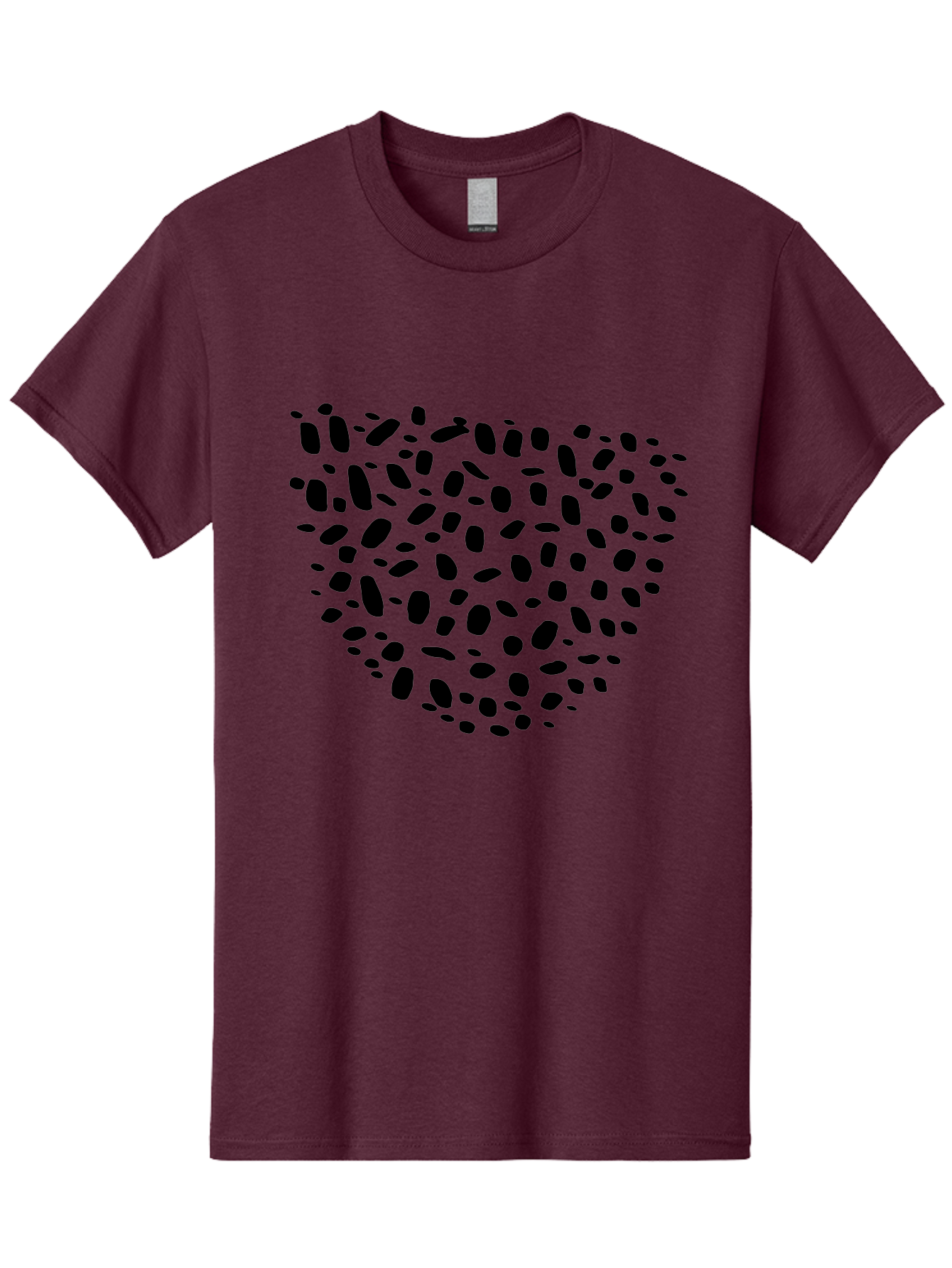 Black-Stones-Heart Men'S Graphic Tee, 100% Cotton, Comfortable Casual Summer Wear, Machine Washable, Black Stones, Heart Shape, Scattered Stones, Modern Design, Abstract Art, Symbolic Heart, Minimalist Style -  Aaa396 27