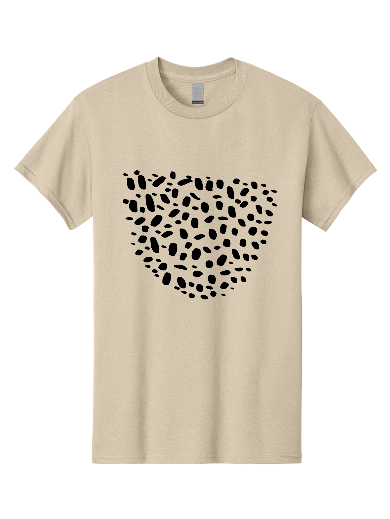 Black-Stones-Heart Men'S Graphic Tee, 100% Cotton, Comfortable Casual Summer Wear, Machine Washable, Black Stones, Heart Shape, Scattered Stones, Modern Design, Abstract Art, Symbolic Heart, Minimalist Style -  Aaa396 17