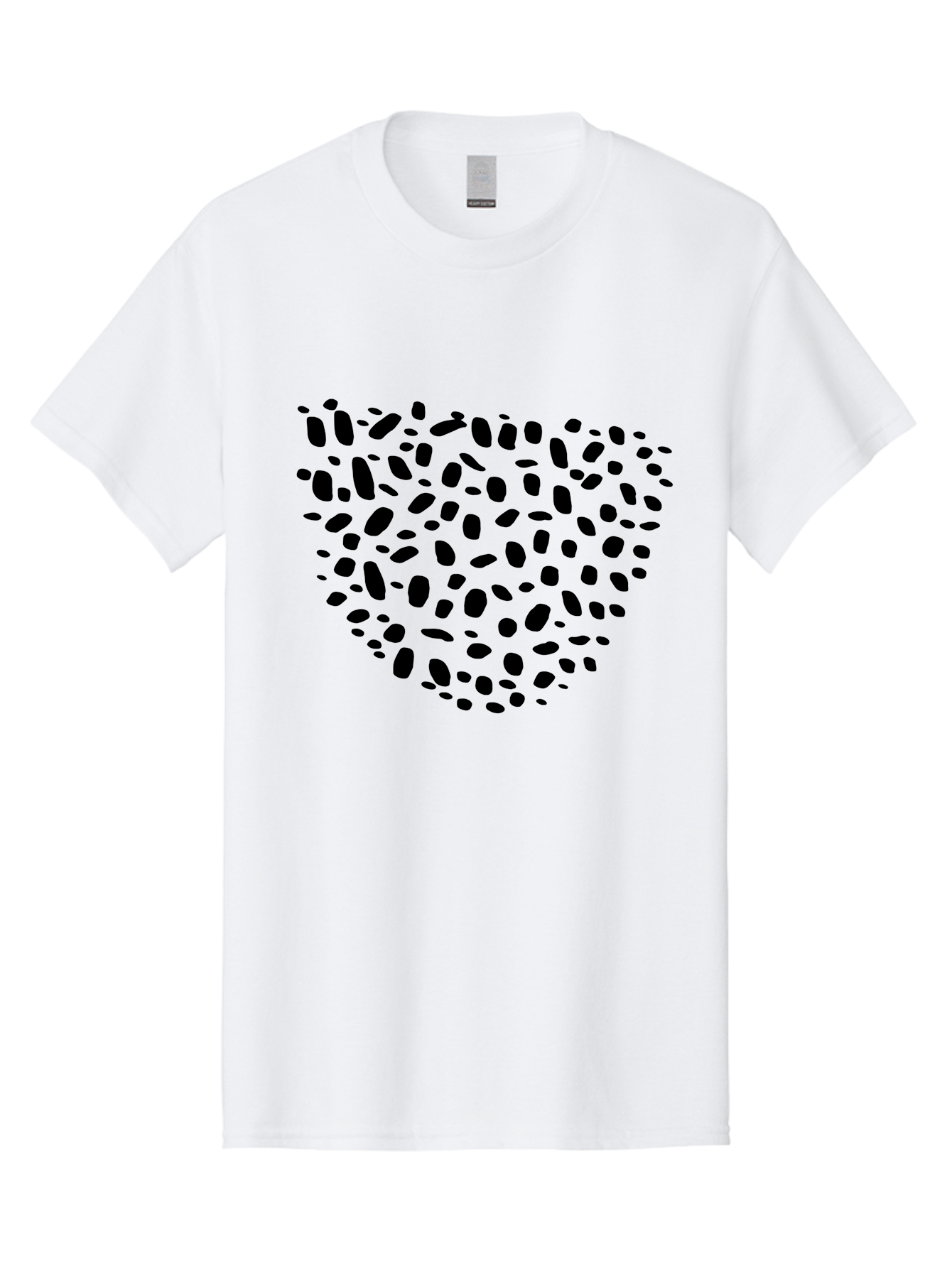 Black-Stones-Heart Men'S Graphic Tee, 100% Cotton, Comfortable Casual Summer Wear, Machine Washable, Black Stones, Heart Shape, Scattered Stones, Modern Design, Abstract Art, Symbolic Heart, Minimalist Style -  Aaa396 19