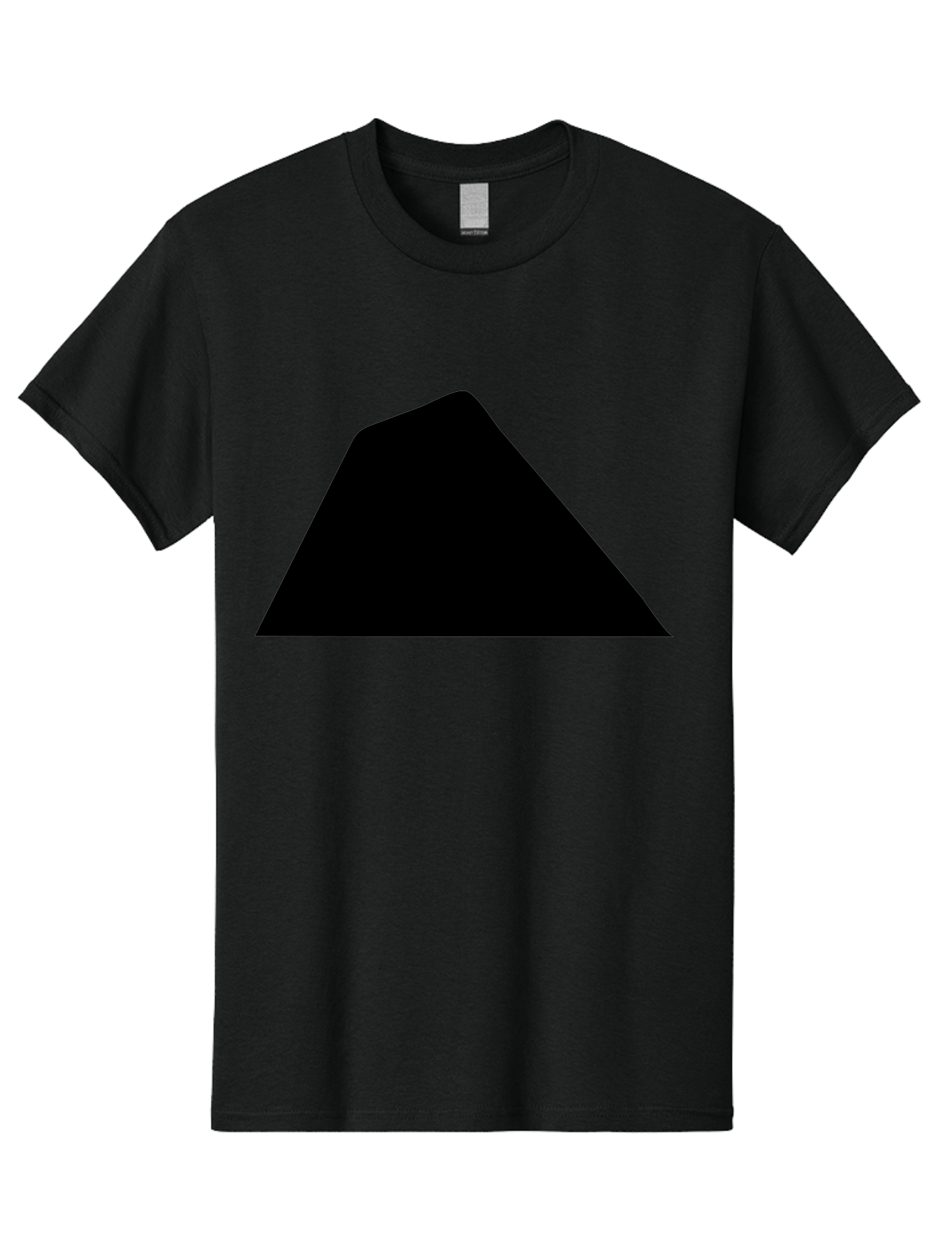 Black-Trapezoid Men'S Graphic Tee, 100% Cotton, Comfortable Casual Summer Wear, Machine Washable, Triangle Shape, Geometric Figure, Abstract Design, Simple Shape, Minimalist Art, Bold Graphic, Modern Icon, Graphic Element -  Aaa397 7