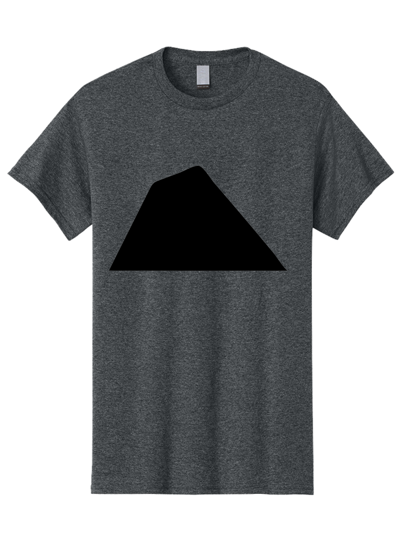 Black-Trapezoid Men'S Graphic Tee, 100% Cotton, Comfortable Casual Summer Wear, Machine Washable, Triangle Shape, Geometric Figure, Abstract Design, Simple Shape, Minimalist Art, Bold Graphic, Modern Icon, Graphic Element -  Aaa397 27