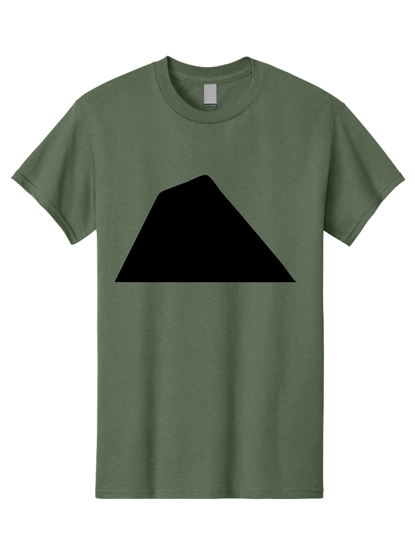 Black-Trapezoid Men'S Graphic Tee, 100% Cotton, Comfortable Casual Summer Wear, Machine Washable, Triangle Shape, Geometric Figure, Abstract Design, Simple Shape, Minimalist Art, Bold Graphic, Modern Icon, Graphic Element -  Aaa397 23