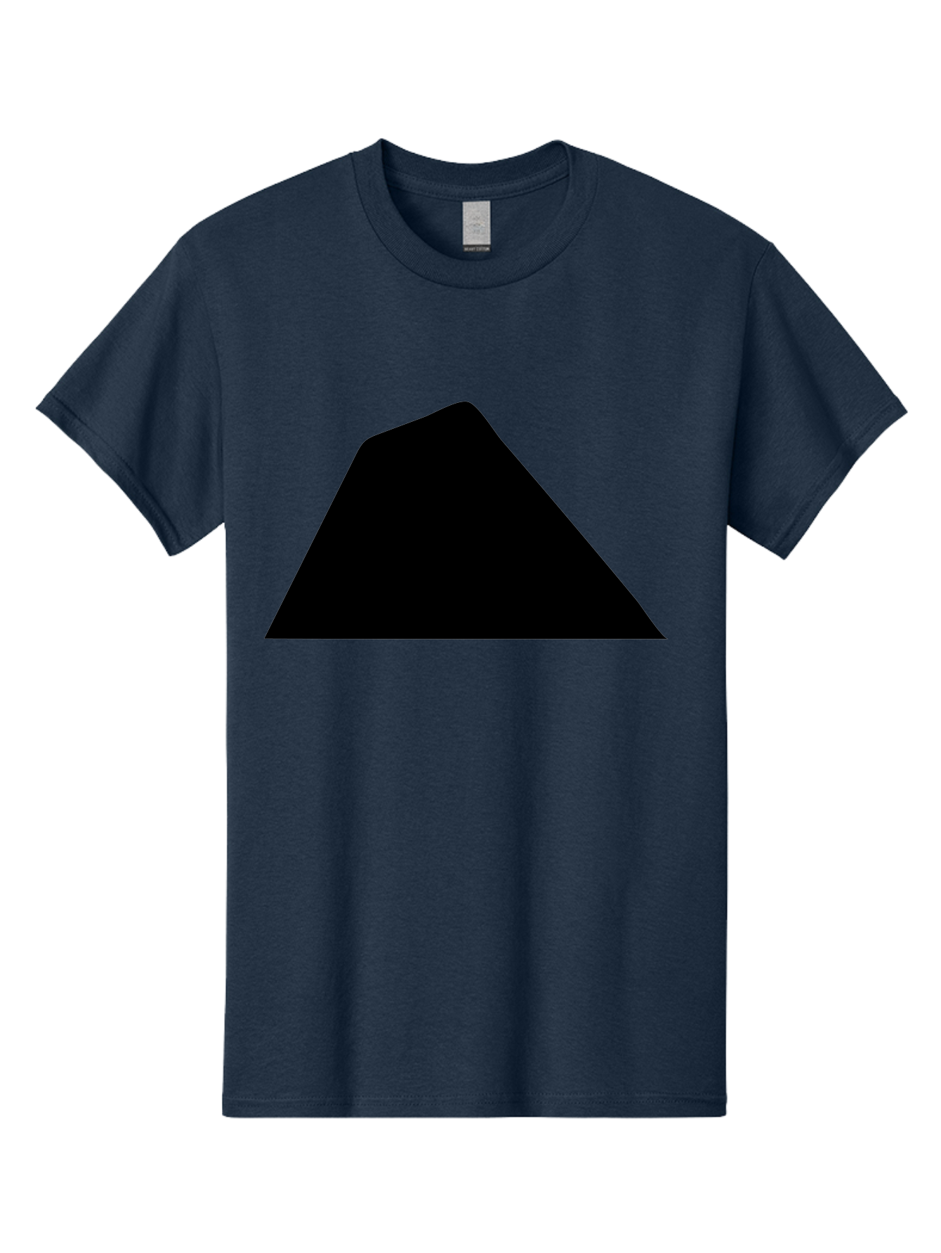 Black-Trapezoid Men'S Graphic Tee, 100% Cotton, Comfortable Casual Summer Wear, Machine Washable, Triangle Shape, Geometric Figure, Abstract Design, Simple Shape, Minimalist Art, Bold Graphic, Modern Icon, Graphic Element -  Aaa397 21