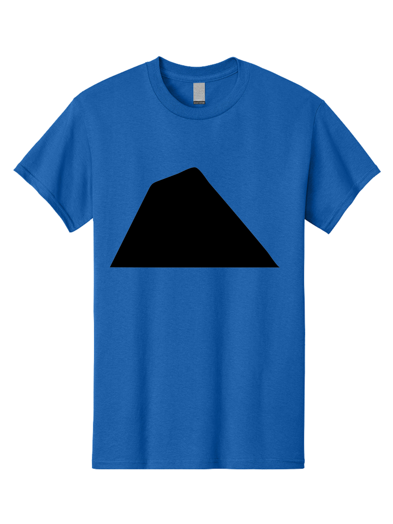 Black-Trapezoid Men'S Graphic Tee, 100% Cotton, Comfortable Casual Summer Wear, Machine Washable, Triangle Shape, Geometric Figure, Abstract Design, Simple Shape, Minimalist Art, Bold Graphic, Modern Icon, Graphic Element -  Aaa397 25