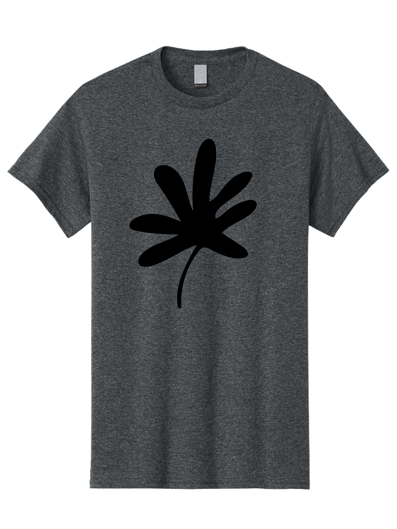 Cannabis-Leaf-2 Men'S Graphic Tee, 100% Cotton, Comfortable Casual Summer Wear, Machine Washable, Cannabis Leaf, Marijuana Symbol, Seven Pointed Leaf, Black Silhouette, Simple Design, Graphic Icon, Cannabis Culture, Weed Leaf -  Aaa407 7