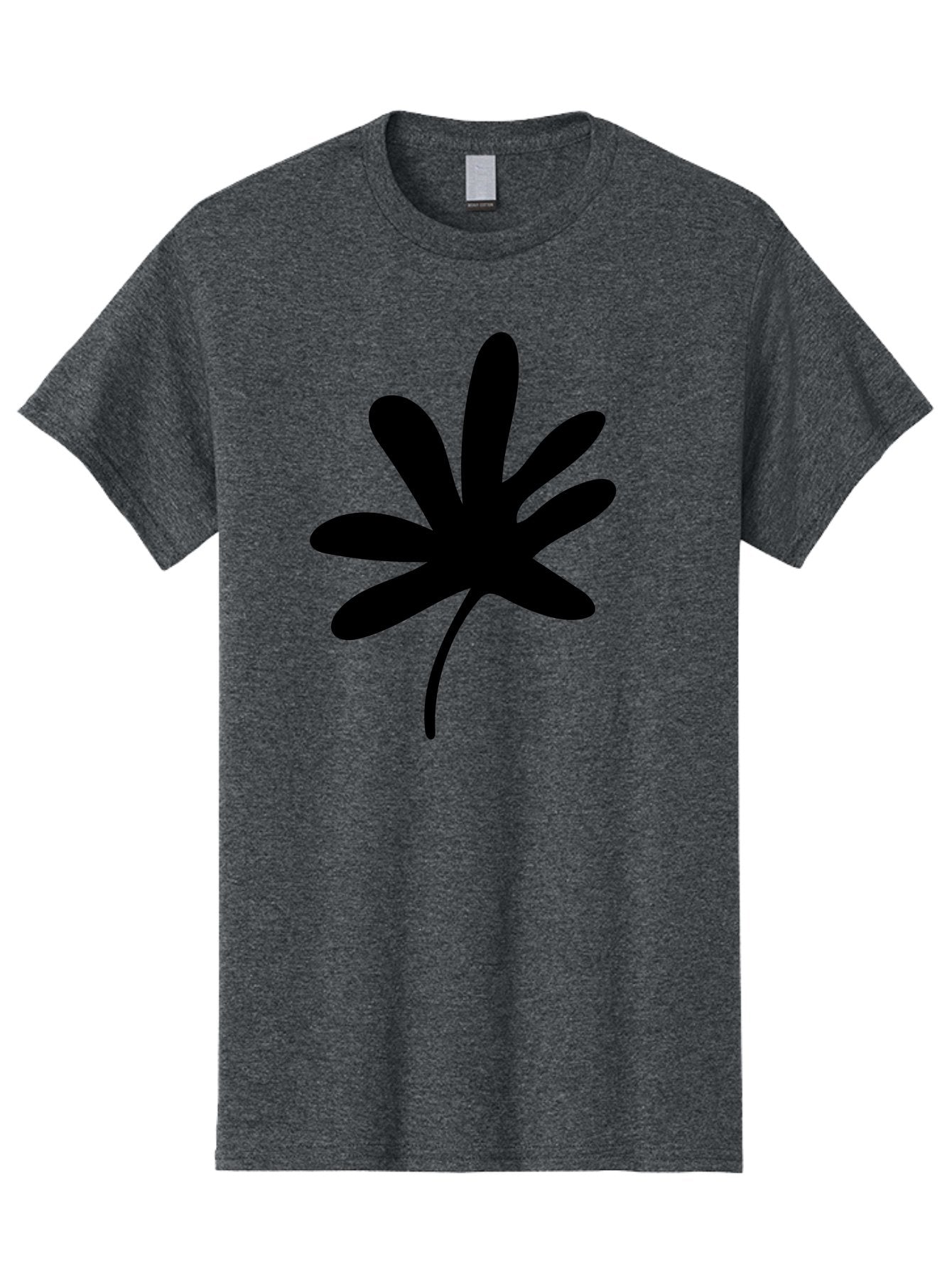 Cannabis-Leaf-2 Men'S Graphic Tee, 100% Cotton, Comfortable Casual Summer Wear, Machine Washable, Cannabis Leaf, Marijuana Symbol, Seven Pointed Leaf, Black Silhouette, Simple Design, Graphic Icon, Cannabis Culture, Weed Leaf -  Aaa407 23