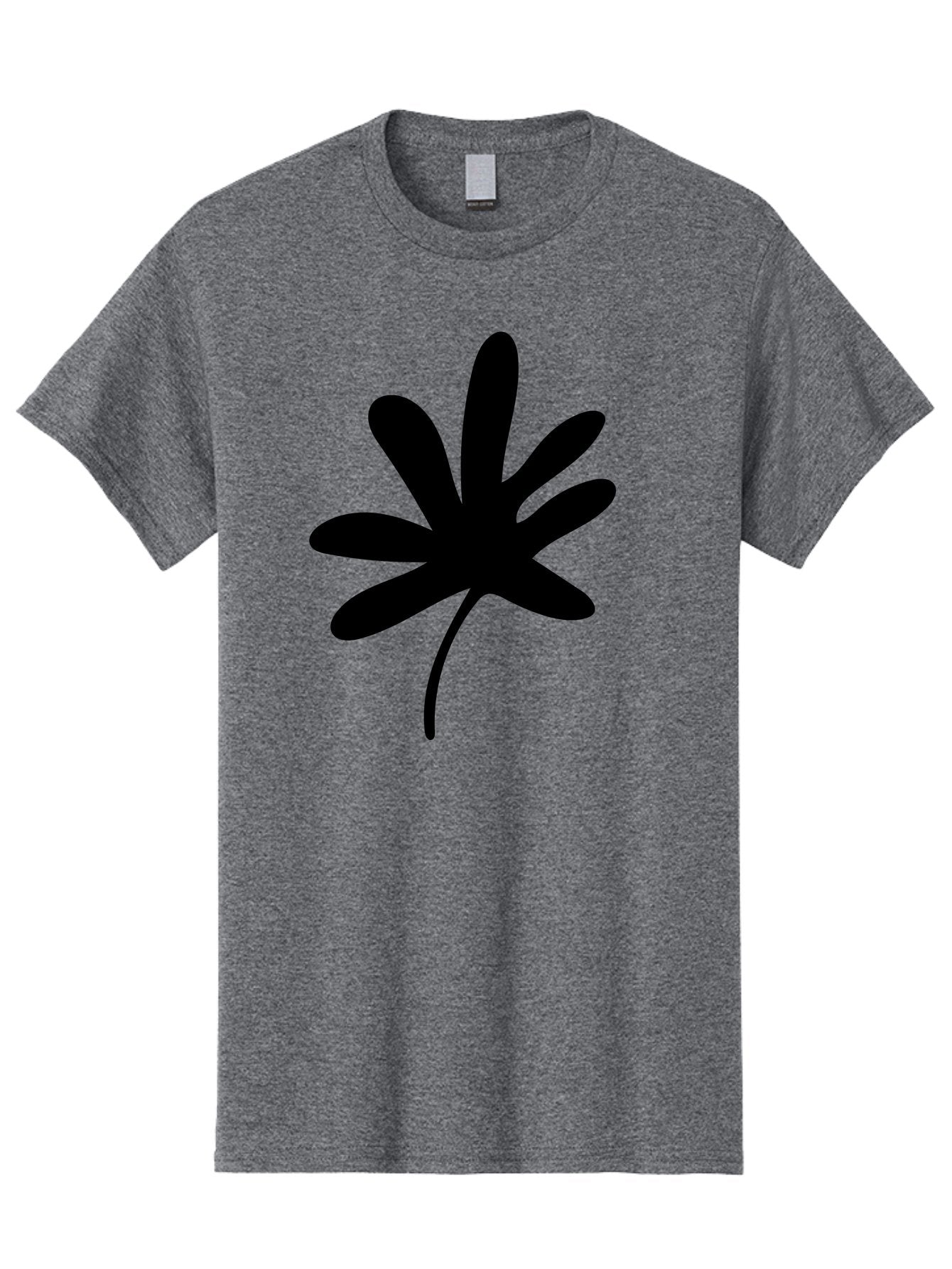 Cannabis-Leaf-2 Men'S Graphic Tee, 100% Cotton, Comfortable Casual Summer Wear, Machine Washable, Cannabis Leaf, Marijuana Symbol, Seven Pointed Leaf, Black Silhouette, Simple Design, Graphic Icon, Cannabis Culture, Weed Leaf -  Aaa407 21