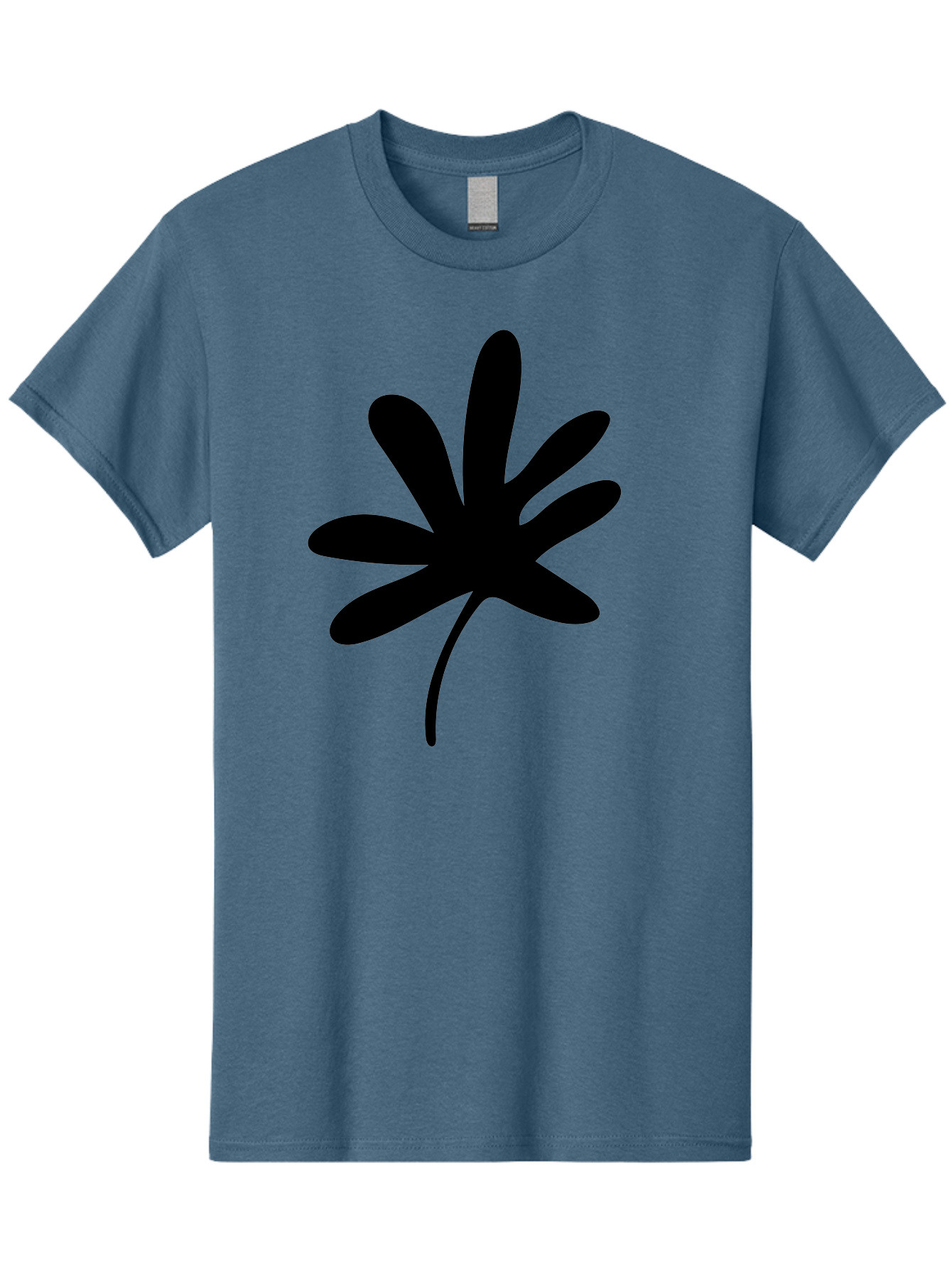 Cannabis-Leaf-2 Men'S Graphic Tee, 100% Cotton, Comfortable Casual Summer Wear, Machine Washable, Cannabis Leaf, Marijuana Symbol, Seven Pointed Leaf, Black Silhouette, Simple Design, Graphic Icon, Cannabis Culture, Weed Leaf -  Aaa407 11