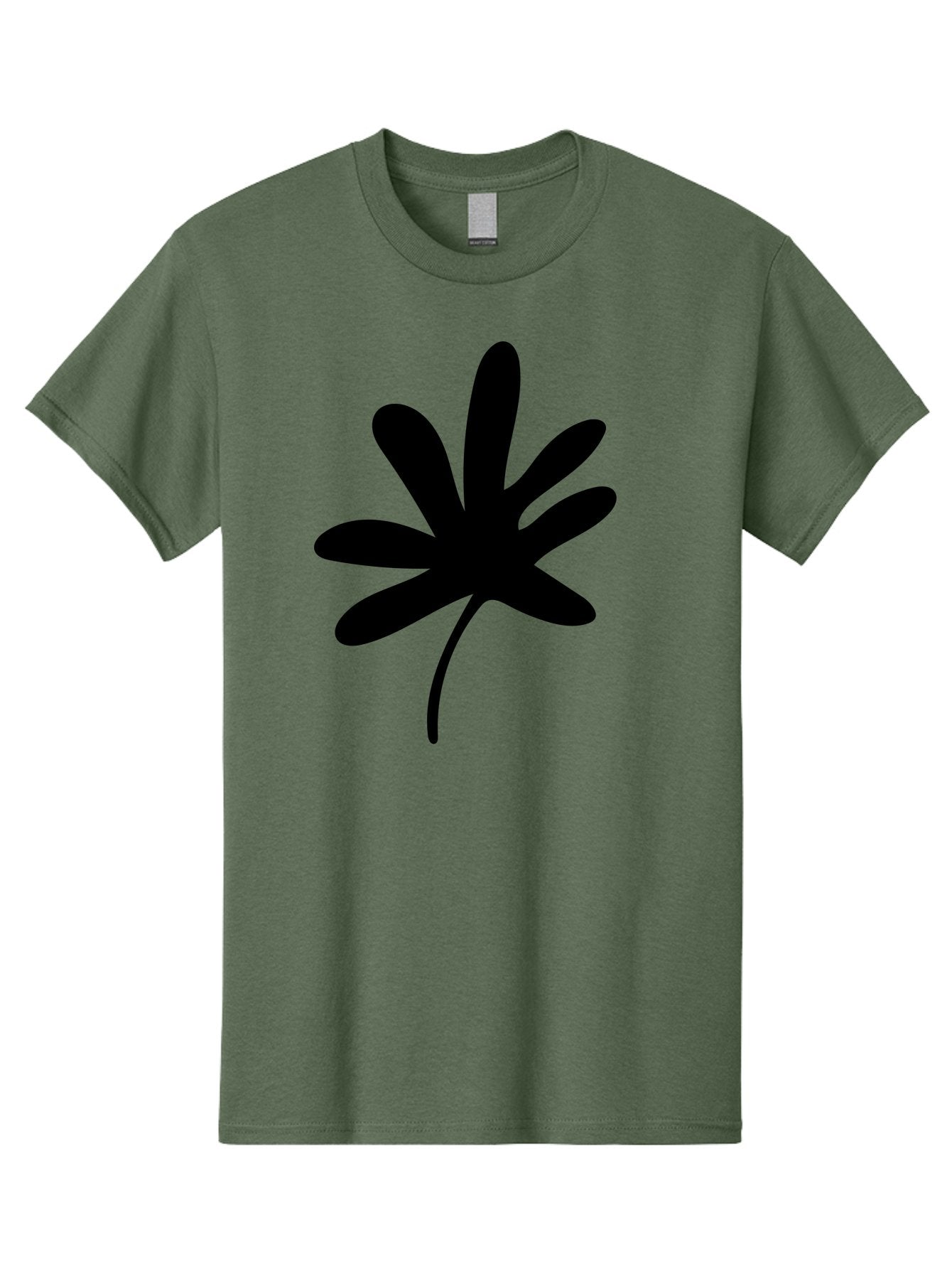 Cannabis-Leaf-2 Men'S Graphic Tee, 100% Cotton, Comfortable Casual Summer Wear, Machine Washable, Cannabis Leaf, Marijuana Symbol, Seven Pointed Leaf, Black Silhouette, Simple Design, Graphic Icon, Cannabis Culture, Weed Leaf -  Aaa407 15
