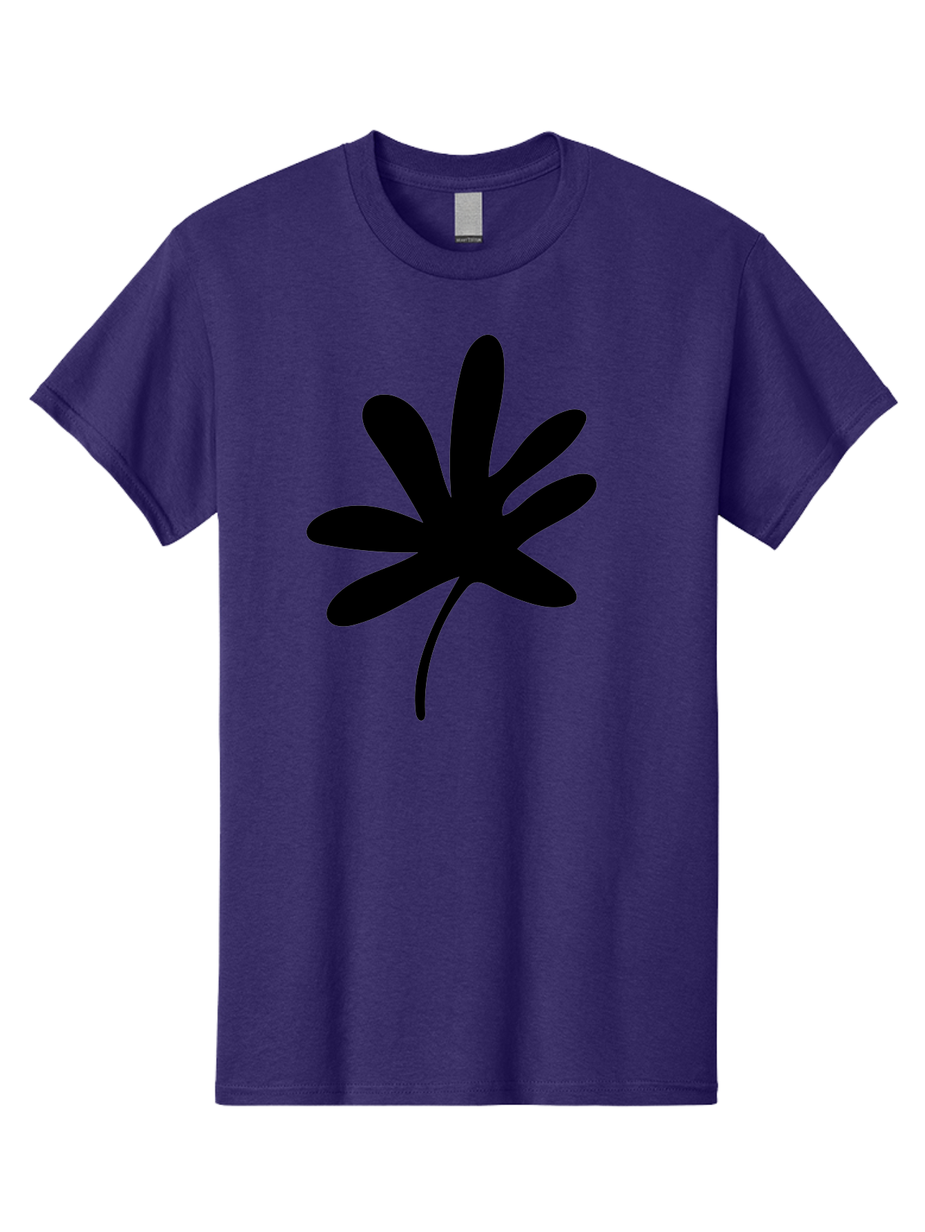 Cannabis-Leaf-2 Men'S Graphic Tee, 100% Cotton, Comfortable Casual Summer Wear, Machine Washable, Cannabis Leaf, Marijuana Symbol, Seven Pointed Leaf, Black Silhouette, Simple Design, Graphic Icon, Cannabis Culture, Weed Leaf -  Aaa407 21