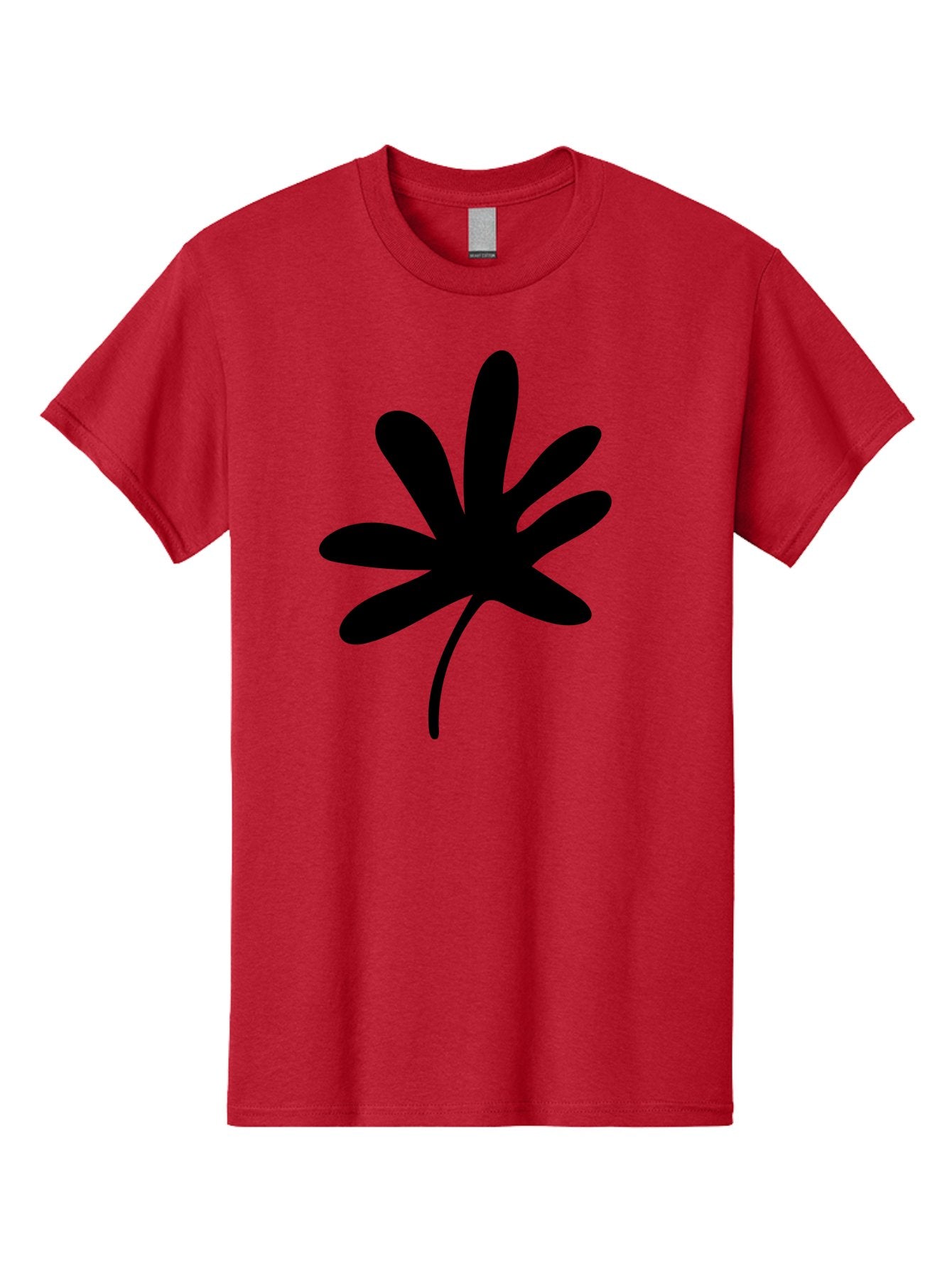 Cannabis-Leaf-2 Men'S Graphic Tee, 100% Cotton, Comfortable Casual Summer Wear, Machine Washable, Cannabis Leaf, Marijuana Symbol, Seven Pointed Leaf, Black Silhouette, Simple Design, Graphic Icon, Cannabis Culture, Weed Leaf -  Aaa407 11