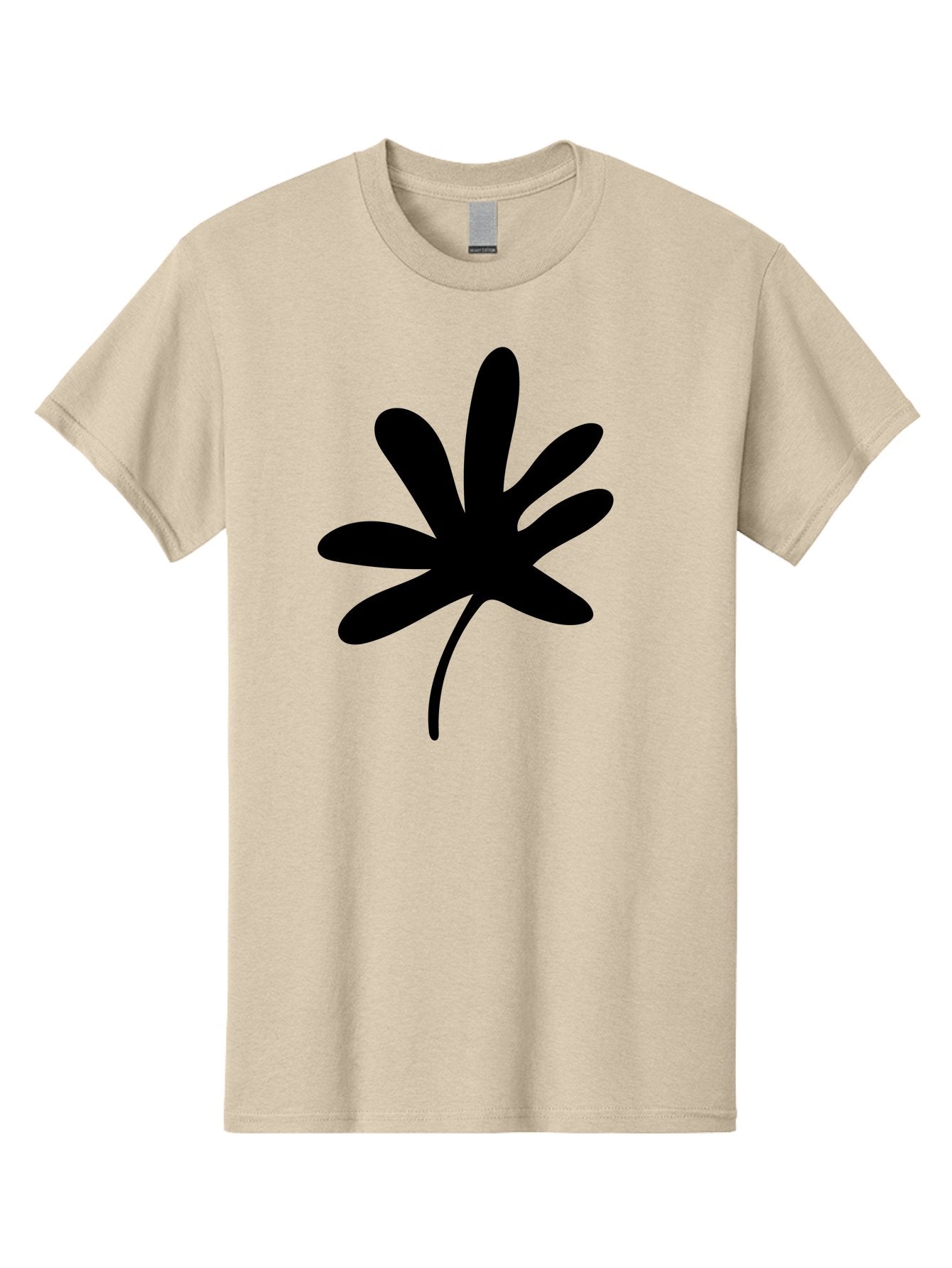 Cannabis-Leaf-2 Men'S Graphic Tee, 100% Cotton, Comfortable Casual Summer Wear, Machine Washable, Cannabis Leaf, Marijuana Symbol, Seven Pointed Leaf, Black Silhouette, Simple Design, Graphic Icon, Cannabis Culture, Weed Leaf -  Aaa407 13