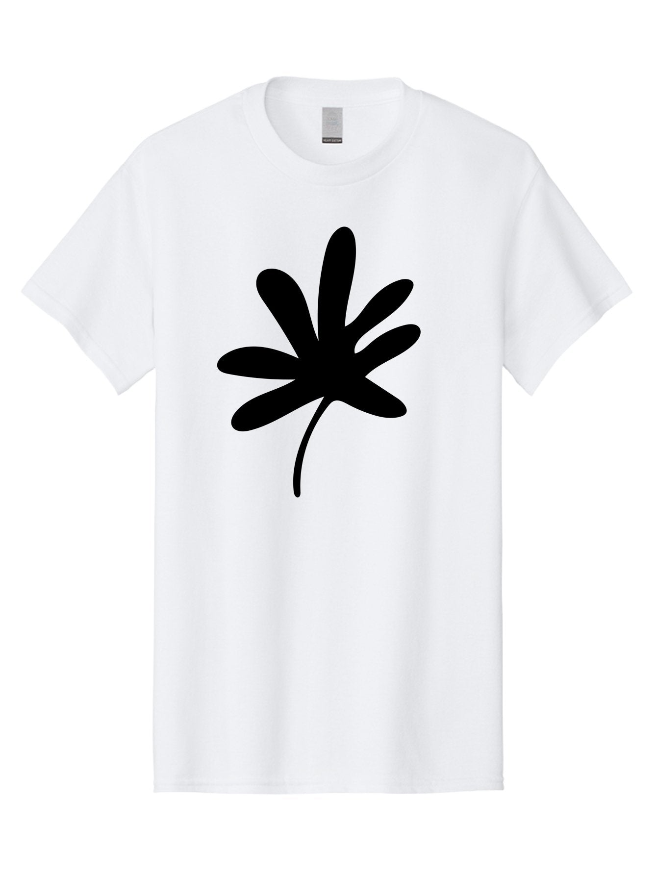 Cannabis-Leaf-2 Men'S Graphic Tee, 100% Cotton, Comfortable Casual Summer Wear, Machine Washable, Cannabis Leaf, Marijuana Symbol, Seven Pointed Leaf, Black Silhouette, Simple Design, Graphic Icon, Cannabis Culture, Weed Leaf -  Aaa407 27