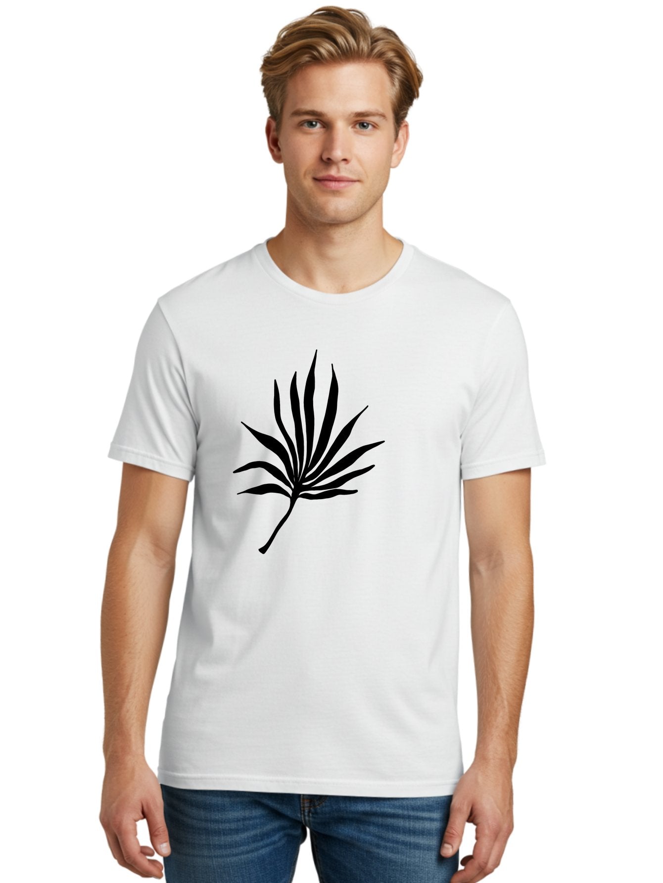 Cannabis-Leaf-3 Men'S Graphic Tee, 100% Cotton, Comfortable Casual Summer Wear, Machine Washable, Cannabis Leaf, Marijuana Leaf, Black Silhouette, Plant Illustration, Leafy Graphic, Cannabis Symbol, Weed Icon, Simple Design, Minimalist Art, -  Aaa408 10