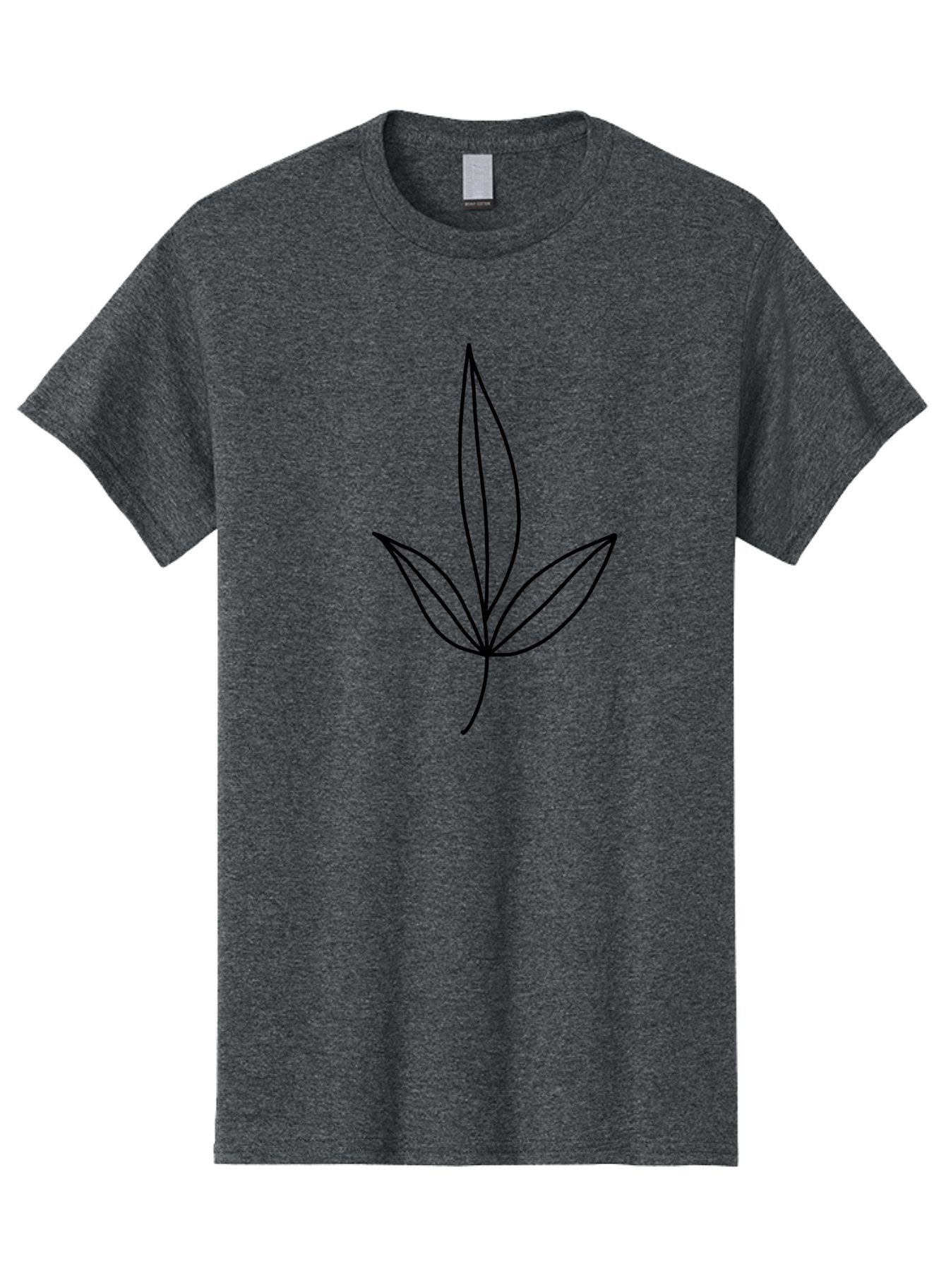 Cannabis-Leaf Men'S Graphic Tee, 100% Cotton, Comfortable Casual Summer Wear, Machine Washable, Cannabis Leaf, Marijuana Symbol, Minimalist Design, Simple Shapes, Black Outline, Cannabis Culture, Herb Icon, Simple Graphics -  Aaa410 25