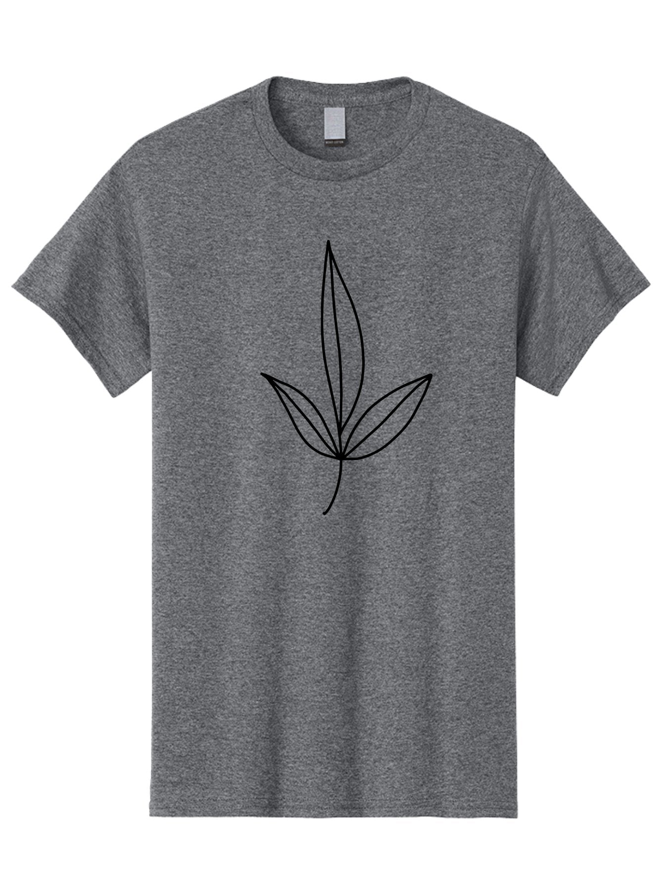 Cannabis-Leaf Men'S Graphic Tee, 100% Cotton, Comfortable Casual Summer Wear, Machine Washable, Cannabis Leaf, Marijuana Symbol, Minimalist Design, Simple Shapes, Black Outline, Cannabis Culture, Herb Icon, Simple Graphics -  Aaa410 13