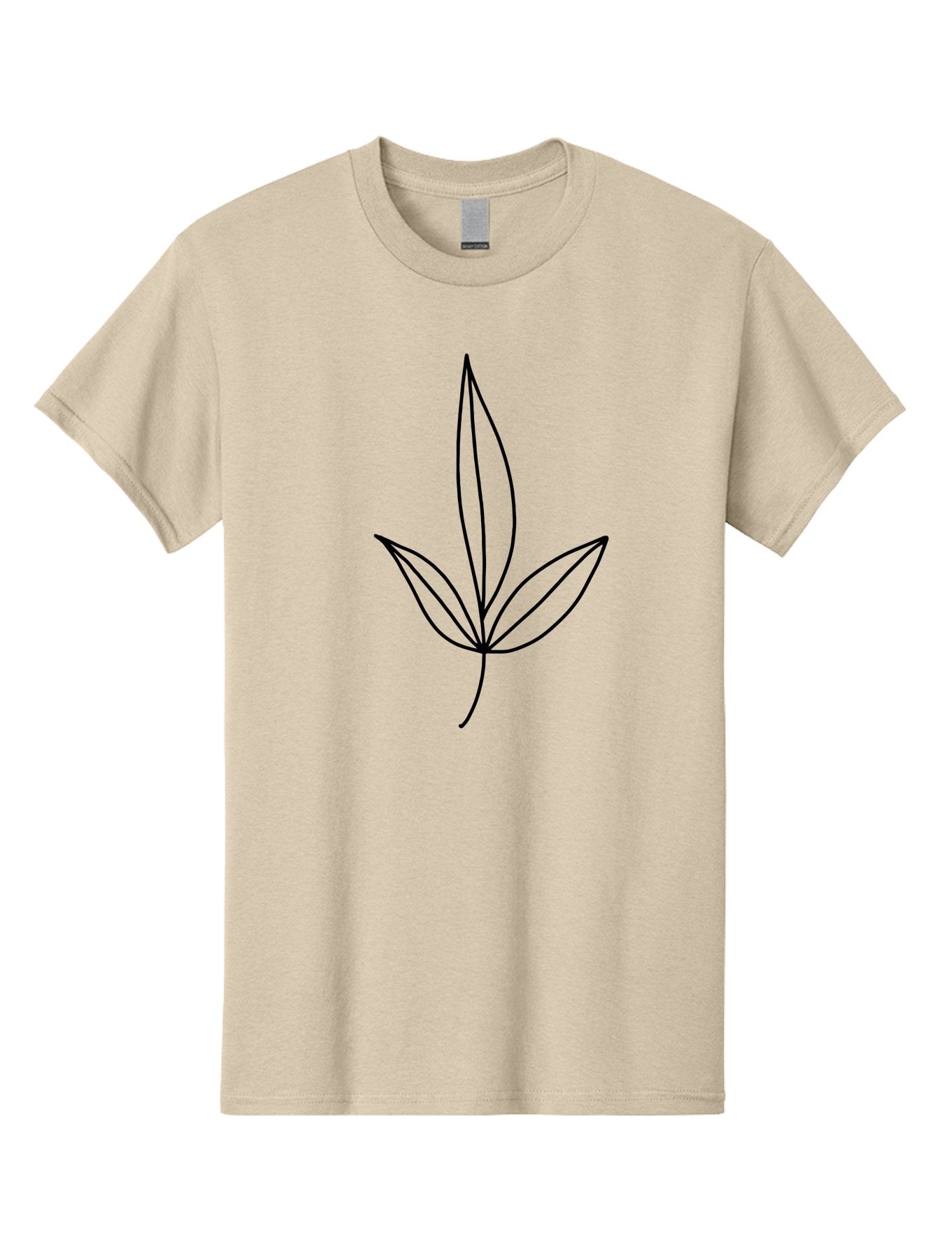 Cannabis-Leaf Men'S Graphic Tee, 100% Cotton, Comfortable Casual Summer Wear, Machine Washable, Cannabis Leaf, Marijuana Symbol, Minimalist Design, Simple Shapes, Black Outline, Cannabis Culture, Herb Icon, Simple Graphics -  Aaa410 17
