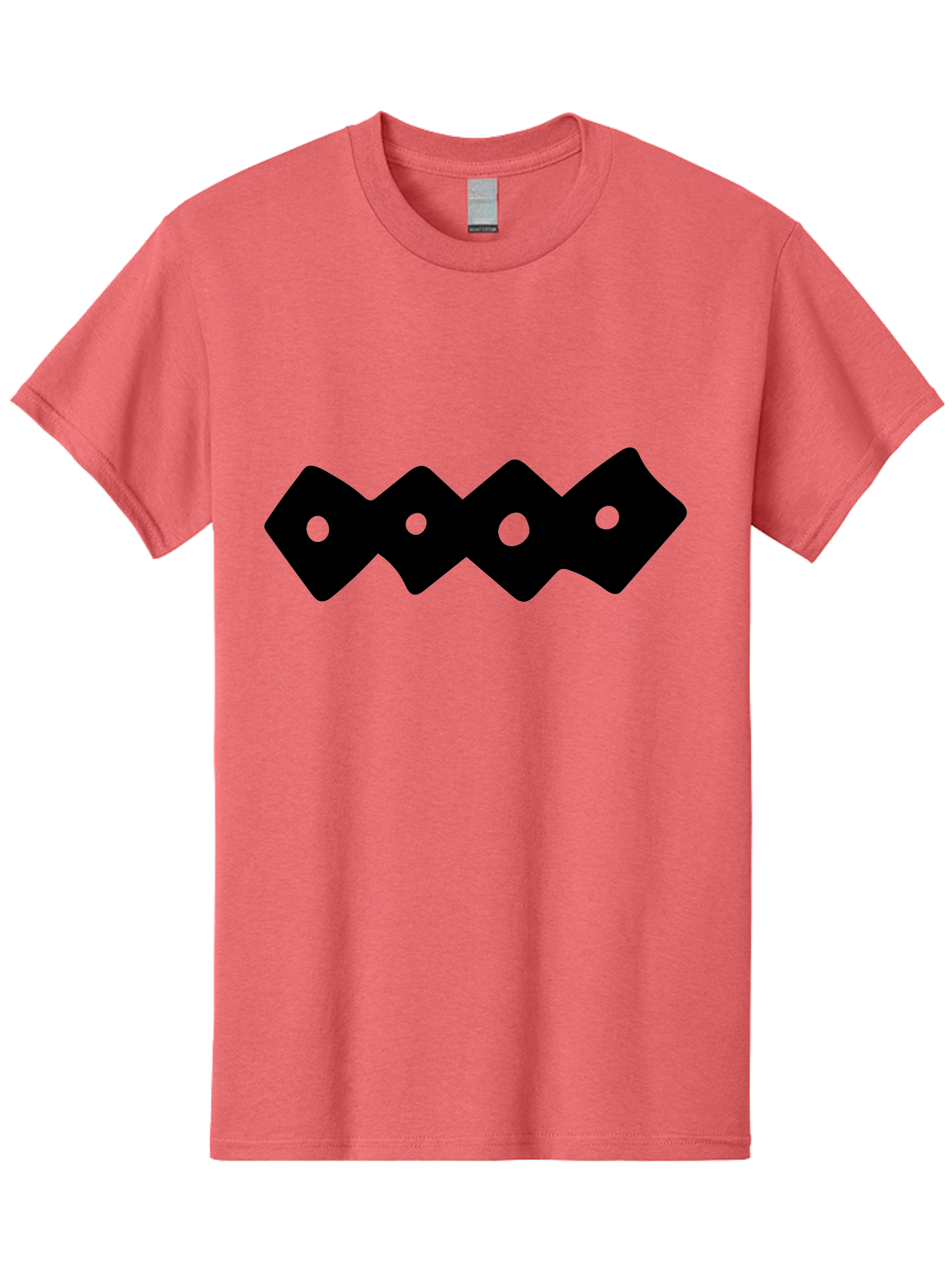 Chain-Links Men'S Graphic Tee, 100% Cotton, Comfortable Casual Summer Wear, Machine Washable, Black Logo Design, Minimalist Branding, Circular Elements, Modern Graphic Design, Abstract Symbol, Corporate Identity -  Aaa411 5