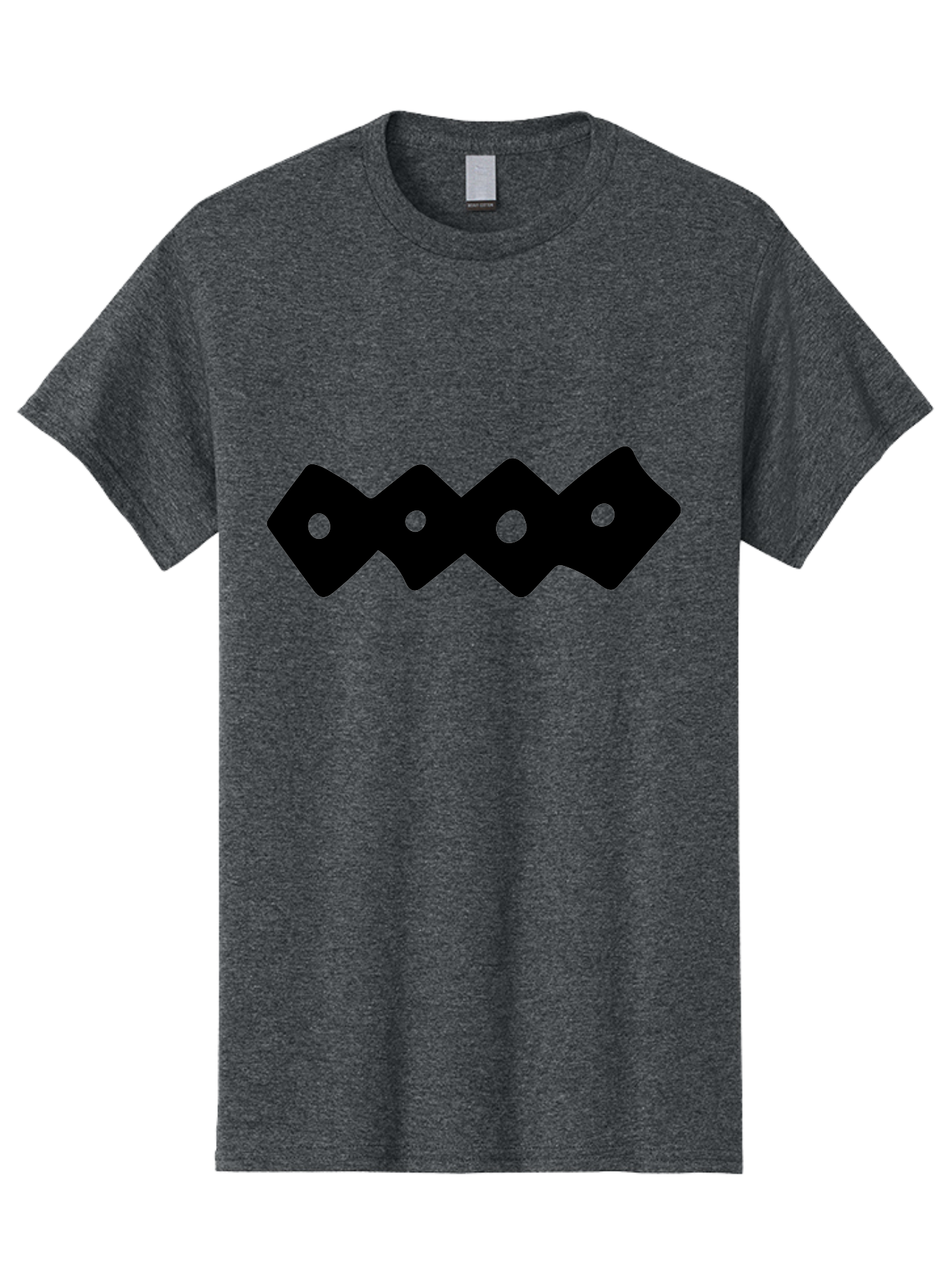 Chain-Links Men'S Graphic Tee, 100% Cotton, Comfortable Casual Summer Wear, Machine Washable, Black Logo Design, Minimalist Branding, Circular Elements, Modern Graphic Design, Abstract Symbol, Corporate Identity -  Aaa411 7
