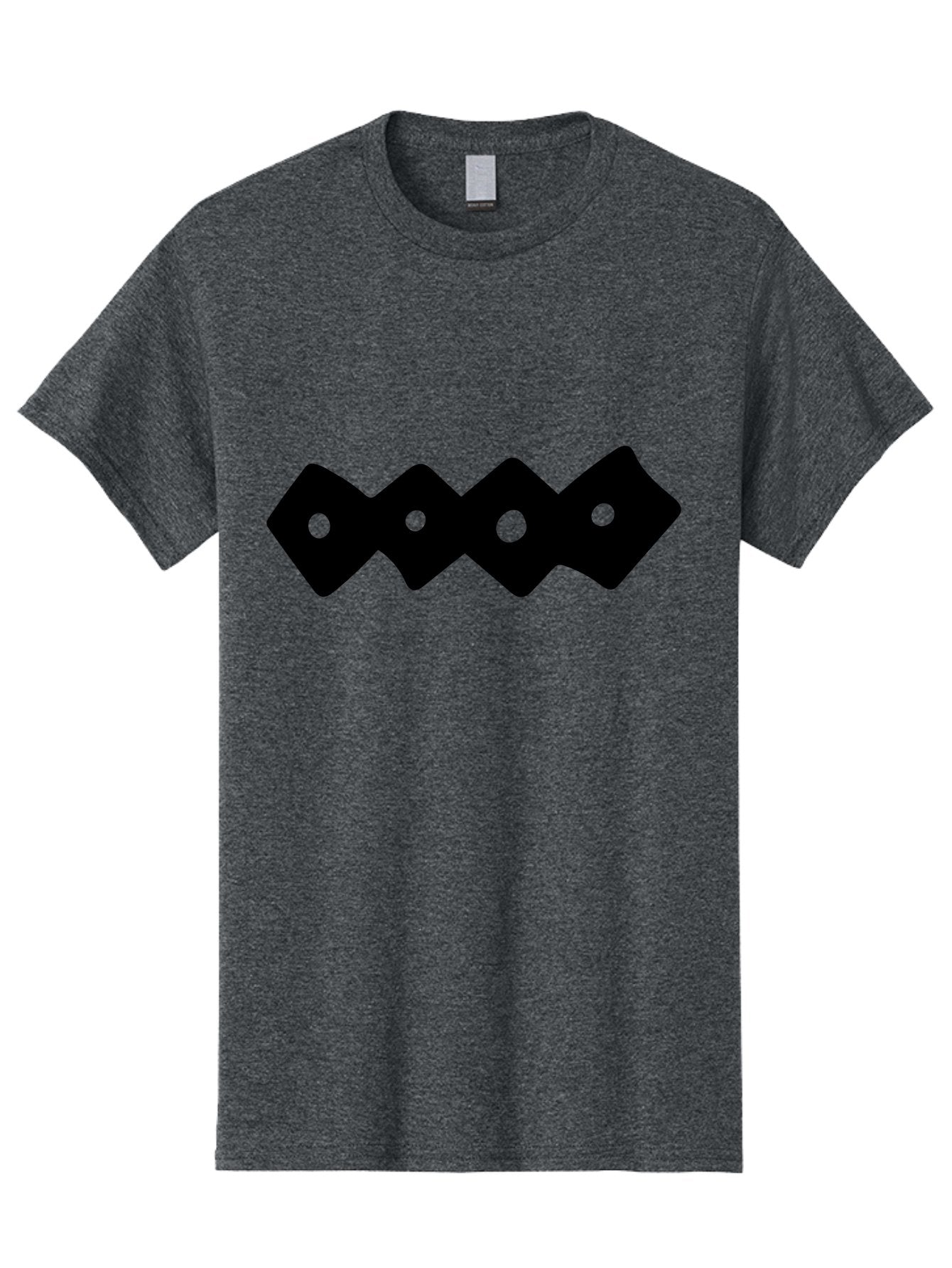 Chain-Links Men'S Graphic Tee, 100% Cotton, Comfortable Casual Summer Wear, Machine Washable, Black Logo Design, Minimalist Branding, Circular Elements, Modern Graphic Design, Abstract Symbol, Corporate Identity -  Aaa411 23