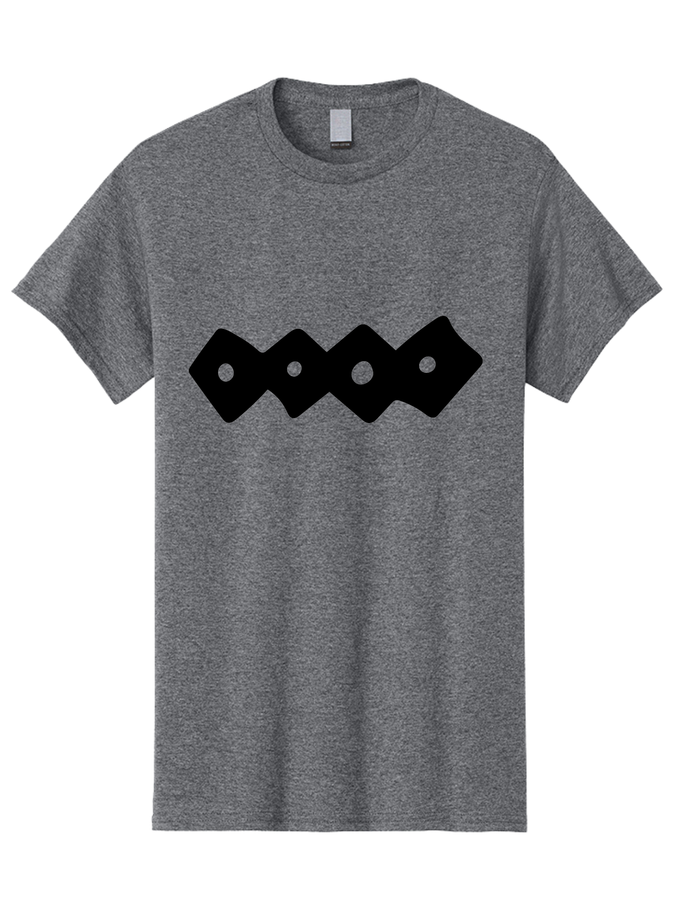 Chain-Links Men'S Graphic Tee, 100% Cotton, Comfortable Casual Summer Wear, Machine Washable, Black Logo Design, Minimalist Branding, Circular Elements, Modern Graphic Design, Abstract Symbol, Corporate Identity -  Aaa411 9