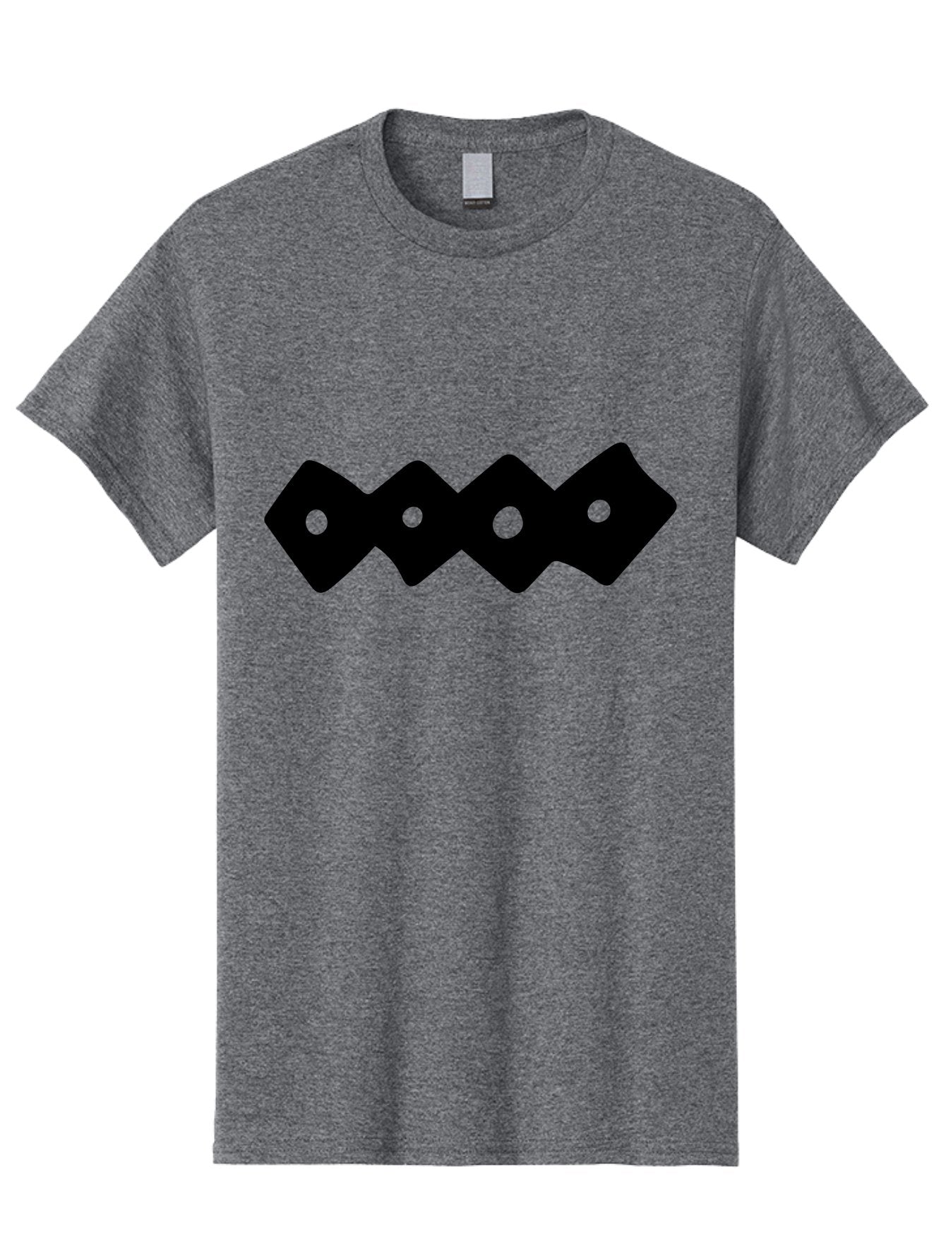 Chain-Links Men'S Graphic Tee, 100% Cotton, Comfortable Casual Summer Wear, Machine Washable, Black Logo Design, Minimalist Branding, Circular Elements, Modern Graphic Design, Abstract Symbol, Corporate Identity -  Aaa411 19