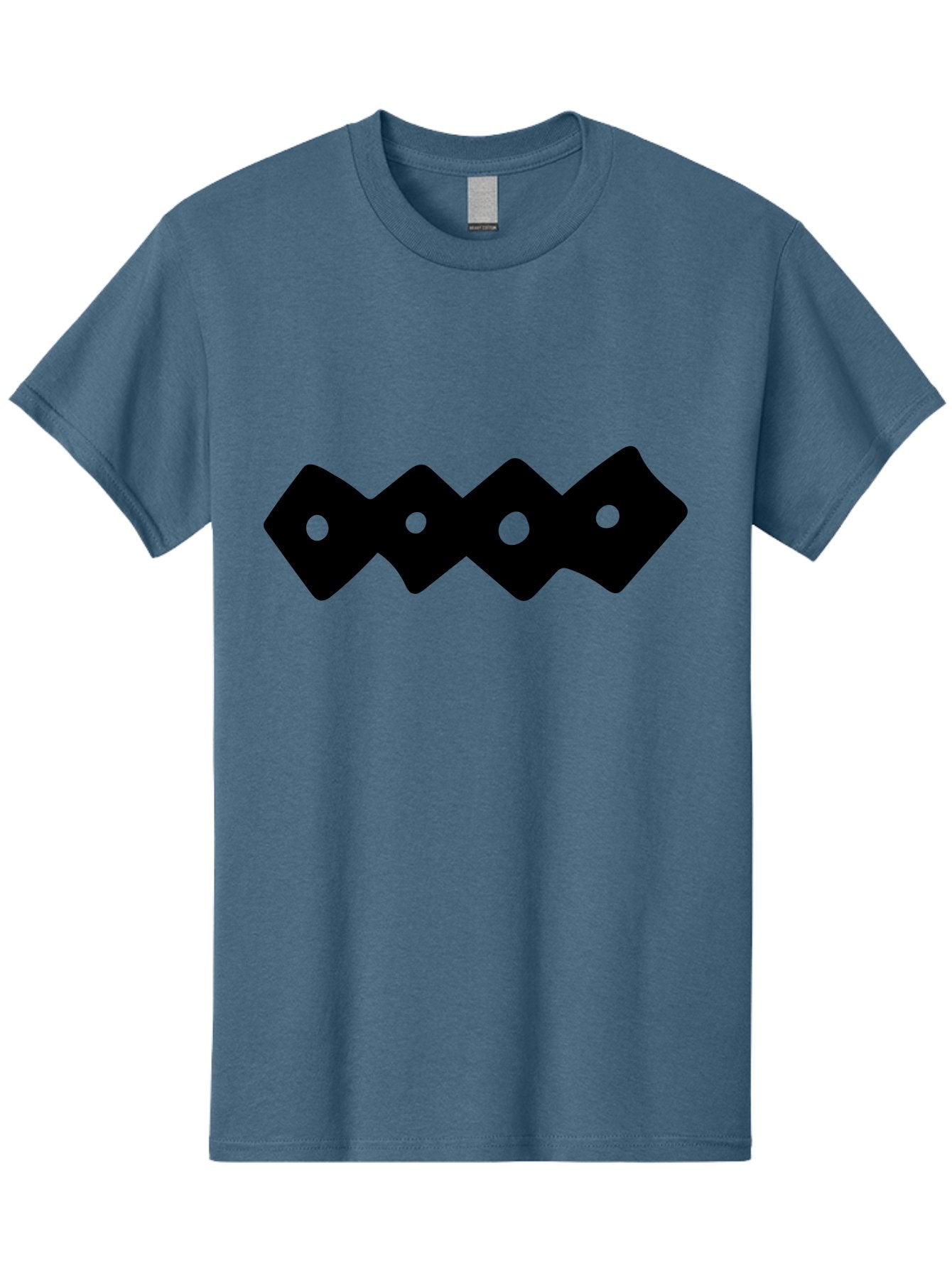 Chain-Links Men'S Graphic Tee, 100% Cotton, Comfortable Casual Summer Wear, Machine Washable, Black Logo Design, Minimalist Branding, Circular Elements, Modern Graphic Design, Abstract Symbol, Corporate Identity -  Aaa411 5