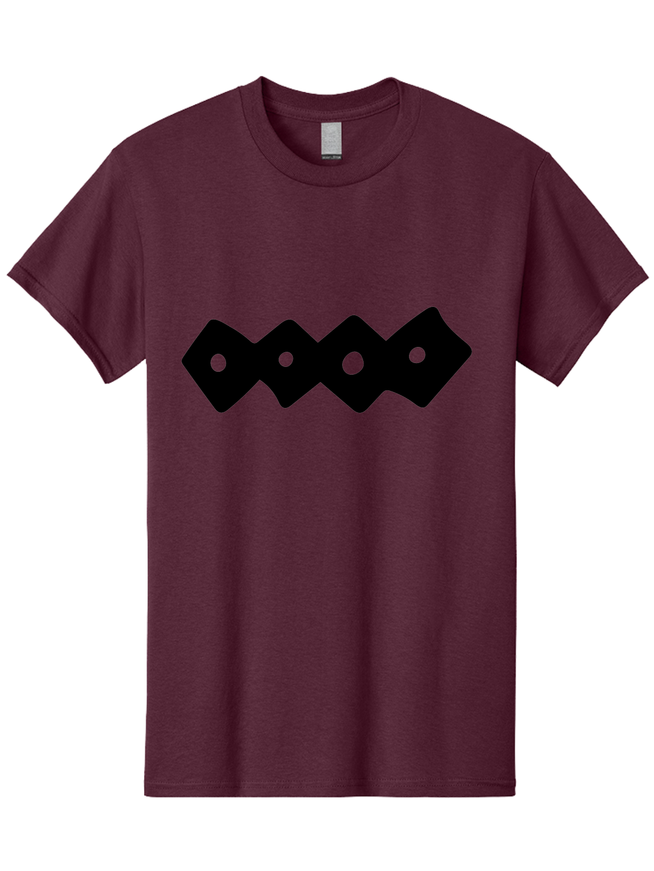 Chain-Links Men'S Graphic Tee, 100% Cotton, Comfortable Casual Summer Wear, Machine Washable, Black Logo Design, Minimalist Branding, Circular Elements, Modern Graphic Design, Abstract Symbol, Corporate Identity -  Aaa411 13