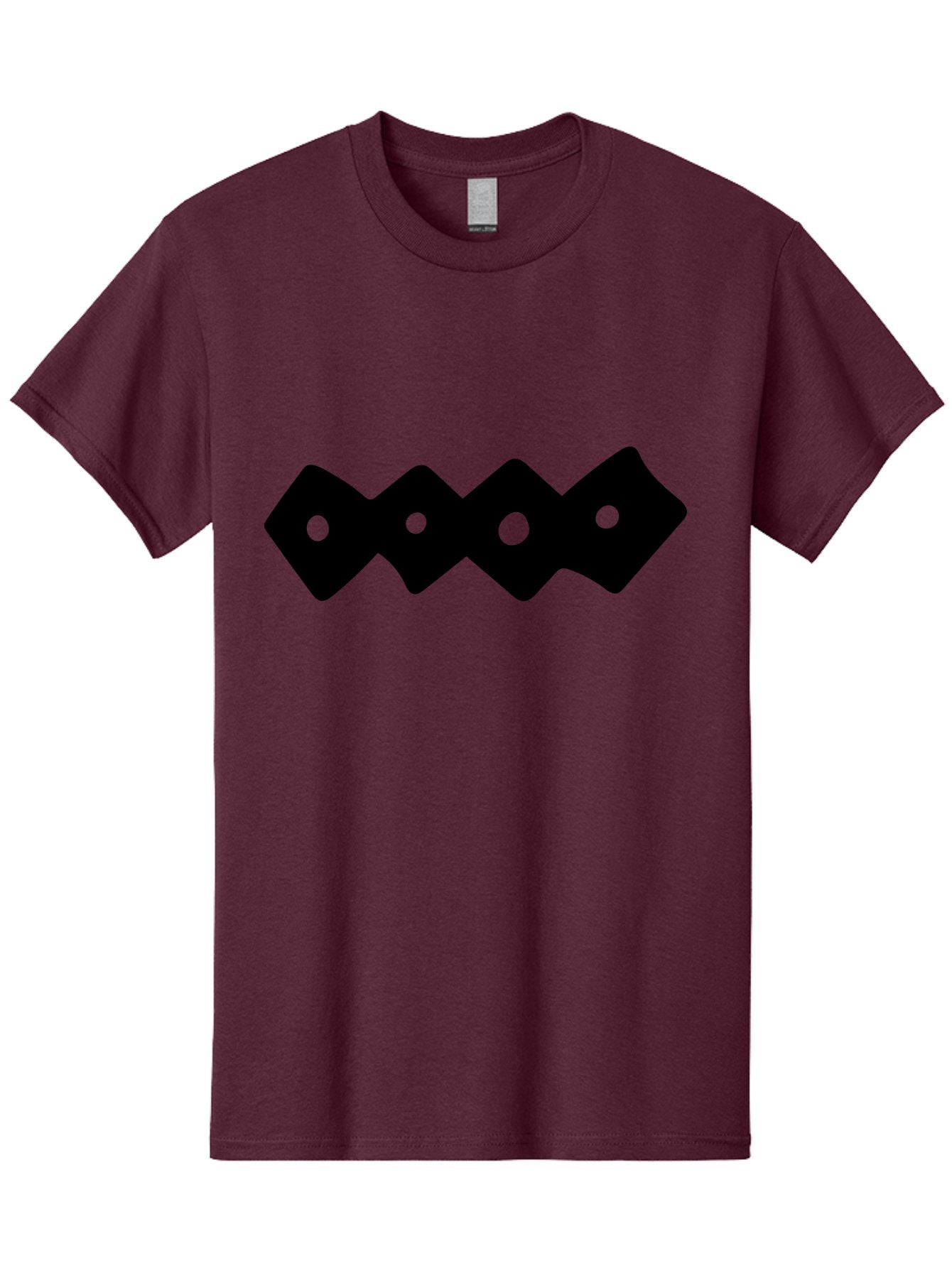 Chain-Links Men'S Graphic Tee, 100% Cotton, Comfortable Casual Summer Wear, Machine Washable, Black Logo Design, Minimalist Branding, Circular Elements, Modern Graphic Design, Abstract Symbol, Corporate Identity -  Aaa411 11