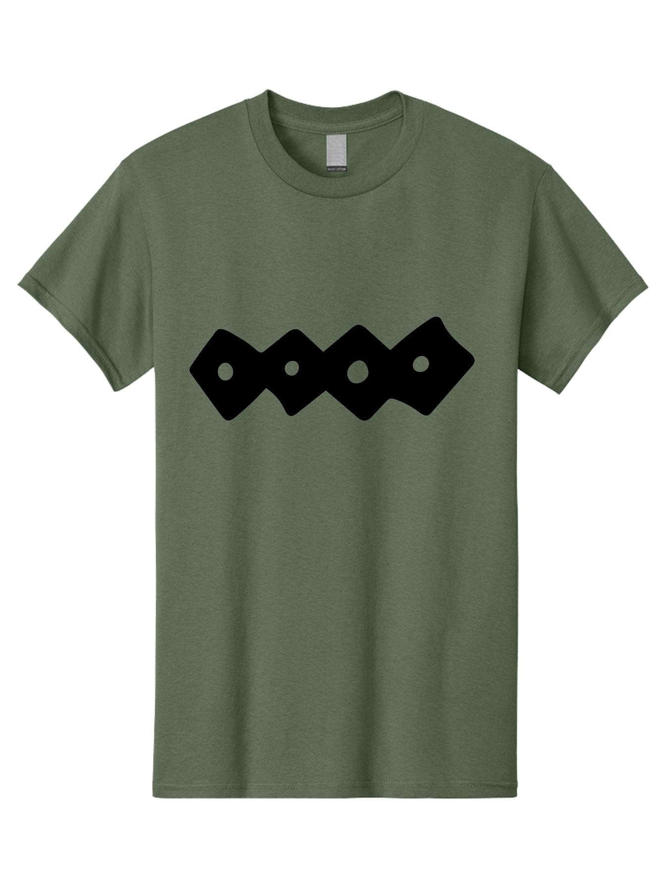 Chain-Links Men'S Graphic Tee, 100% Cotton, Comfortable Casual Summer Wear, Machine Washable, Black Logo Design, Minimalist Branding, Circular Elements, Modern Graphic Design, Abstract Symbol, Corporate Identity -  Aaa411 15