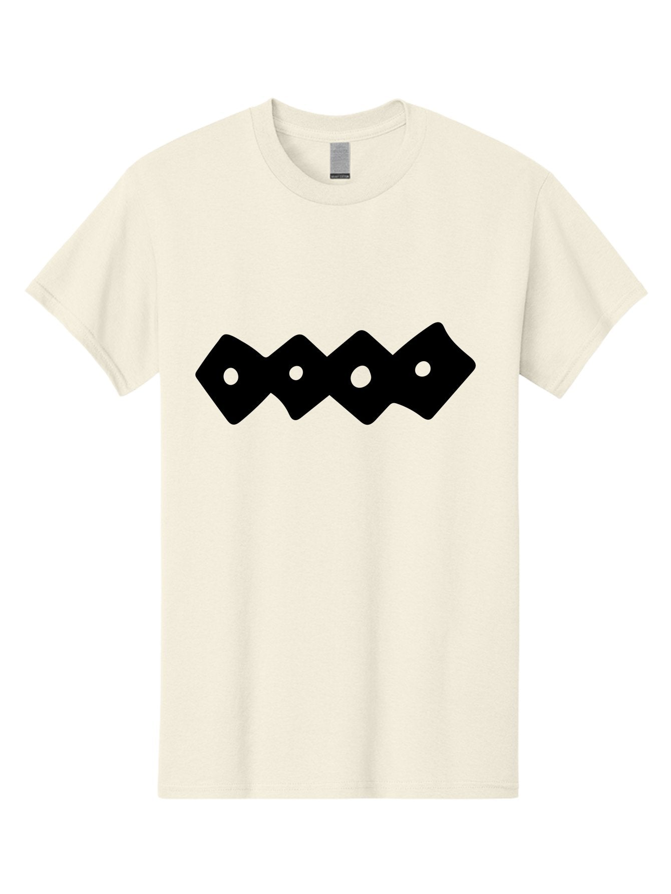 Chain-Links Men'S Graphic Tee, 100% Cotton, Comfortable Casual Summer Wear, Machine Washable, Black Logo Design, Minimalist Branding, Circular Elements, Modern Graphic Design, Abstract Symbol, Corporate Identity -  Aaa411 7