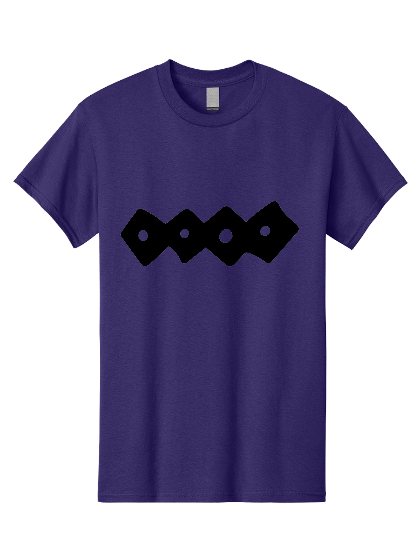 Chain-Links Men'S Graphic Tee, 100% Cotton, Comfortable Casual Summer Wear, Machine Washable, Black Logo Design, Minimalist Branding, Circular Elements, Modern Graphic Design, Abstract Symbol, Corporate Identity -  Aaa411 21