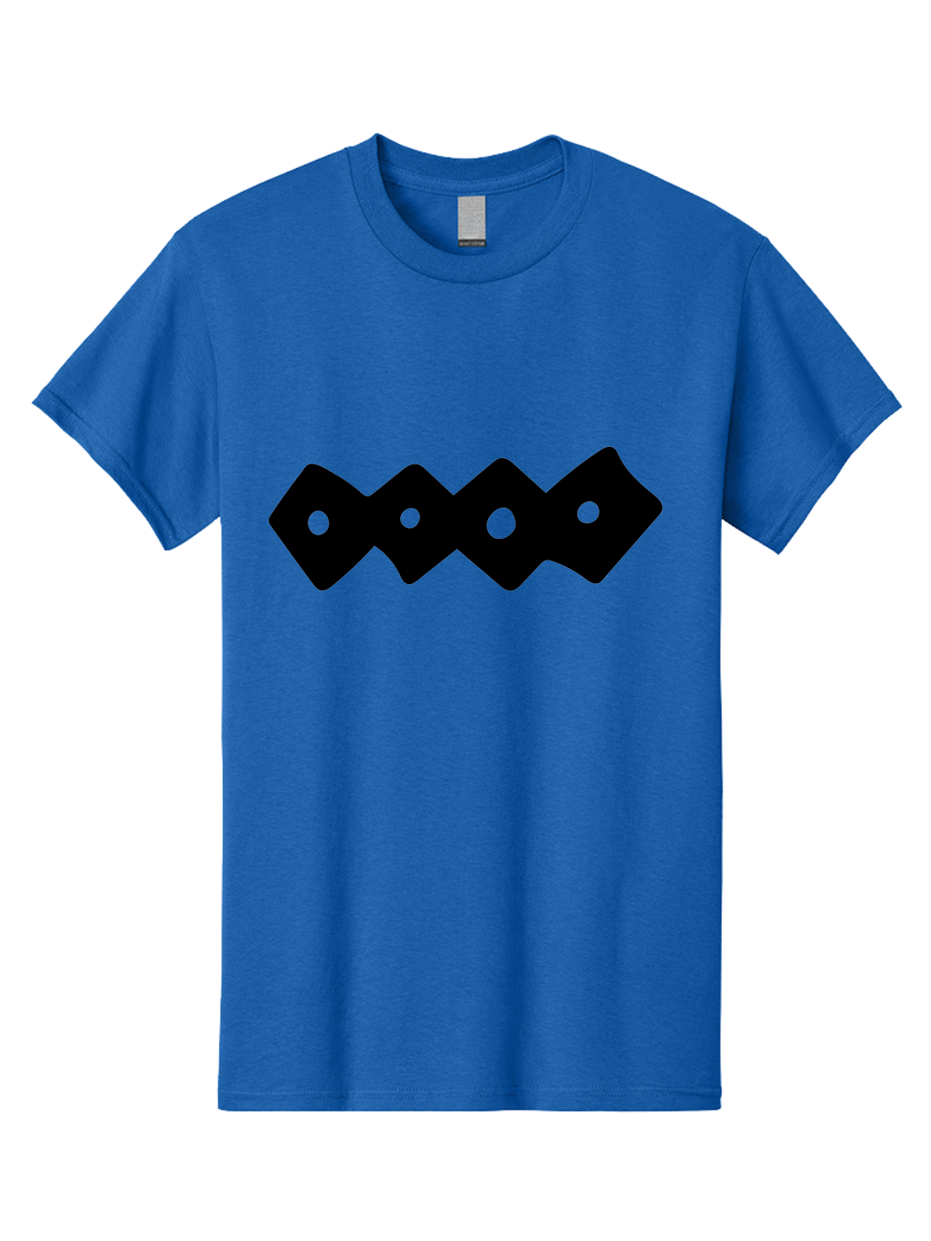 Chain-Links Men'S Graphic Tee, 100% Cotton, Comfortable Casual Summer Wear, Machine Washable, Black Logo Design, Minimalist Branding, Circular Elements, Modern Graphic Design, Abstract Symbol, Corporate Identity -  Aaa411 25