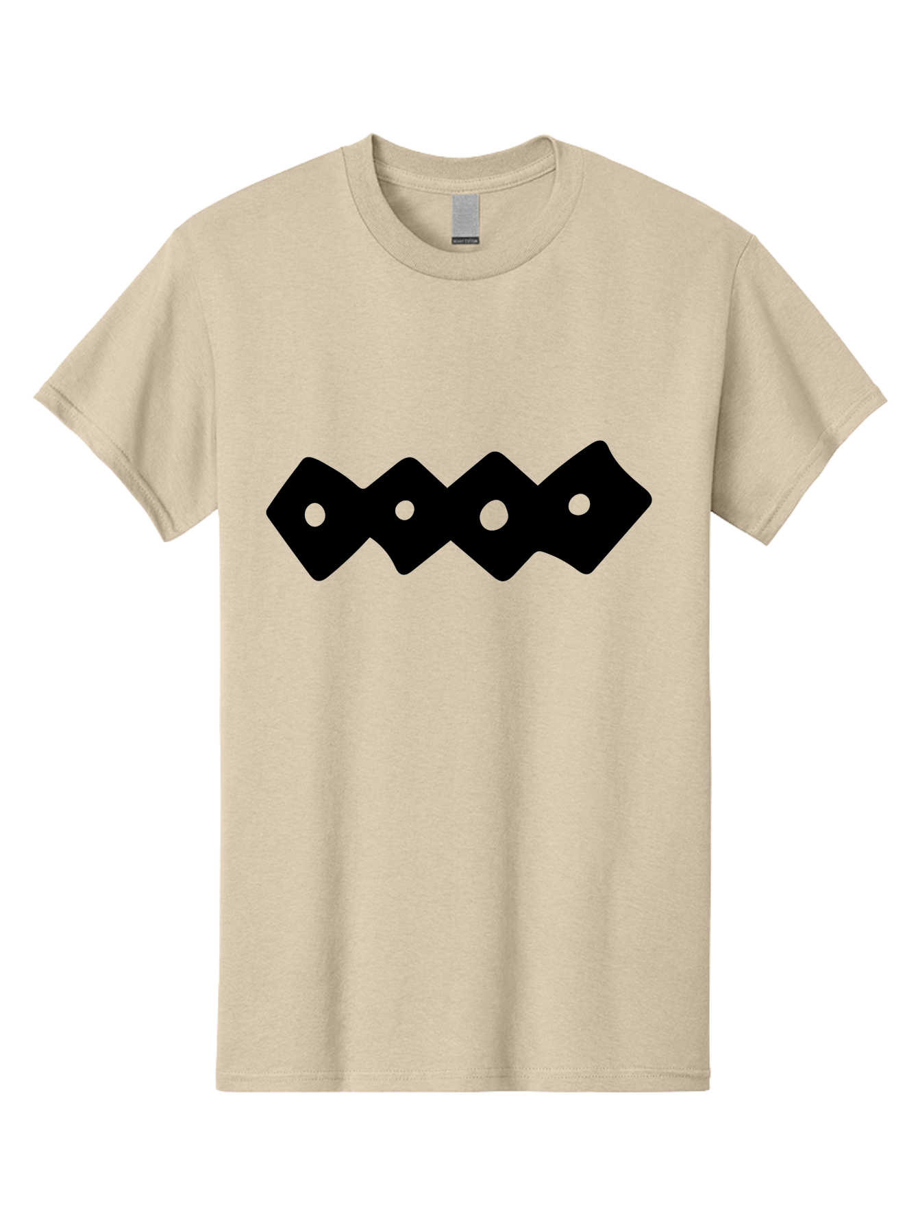 Chain-Links Men'S Graphic Tee, 100% Cotton, Comfortable Casual Summer Wear, Machine Washable, Black Logo Design, Minimalist Branding, Circular Elements, Modern Graphic Design, Abstract Symbol, Corporate Identity -  Aaa411 27