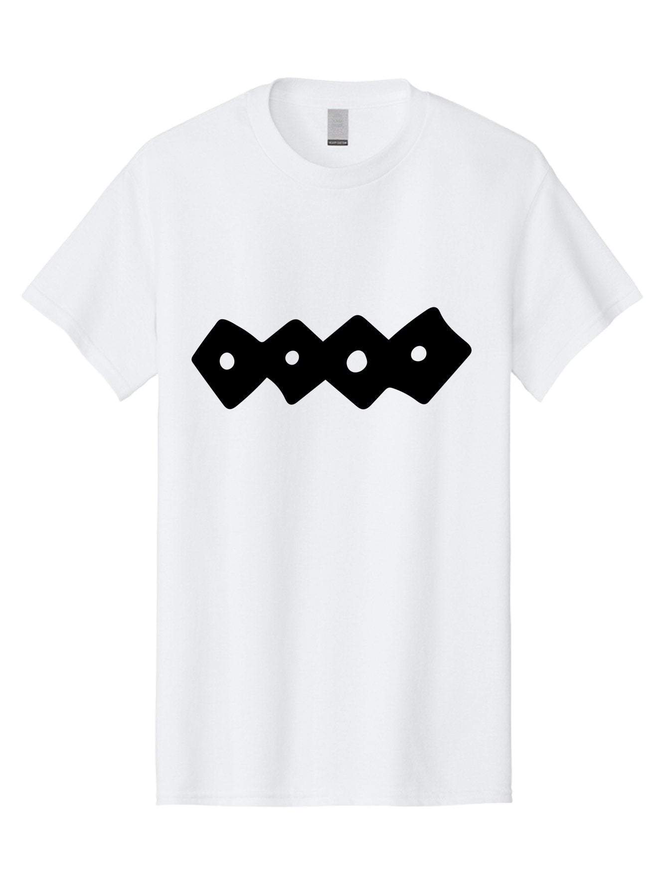 Chain-Links Men'S Graphic Tee, 100% Cotton, Comfortable Casual Summer Wear, Machine Washable, Black Logo Design, Minimalist Branding, Circular Elements, Modern Graphic Design, Abstract Symbol, Corporate Identity -  Aaa411 29