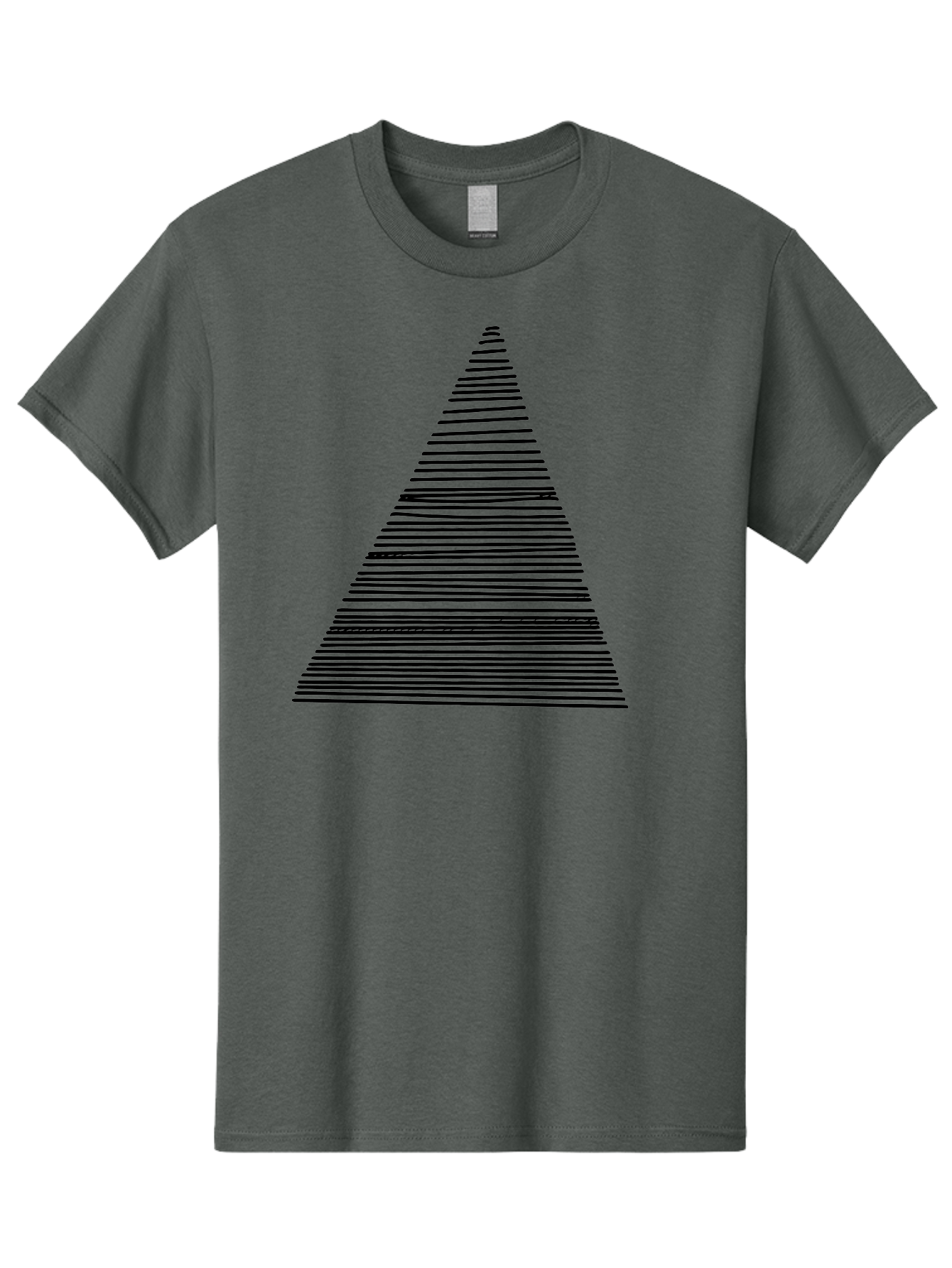 Christmas-Tree-1 Men'S Graphic Tee, 100% Cotton, Comfortable Casual Summer Wear, Machine Washable, Christmas Tree Illustration, Black Lines, Geometric Shape, Festive Design, Minimalist Art, Holiday Decoration, Simple Graphics -  Aaa412 3