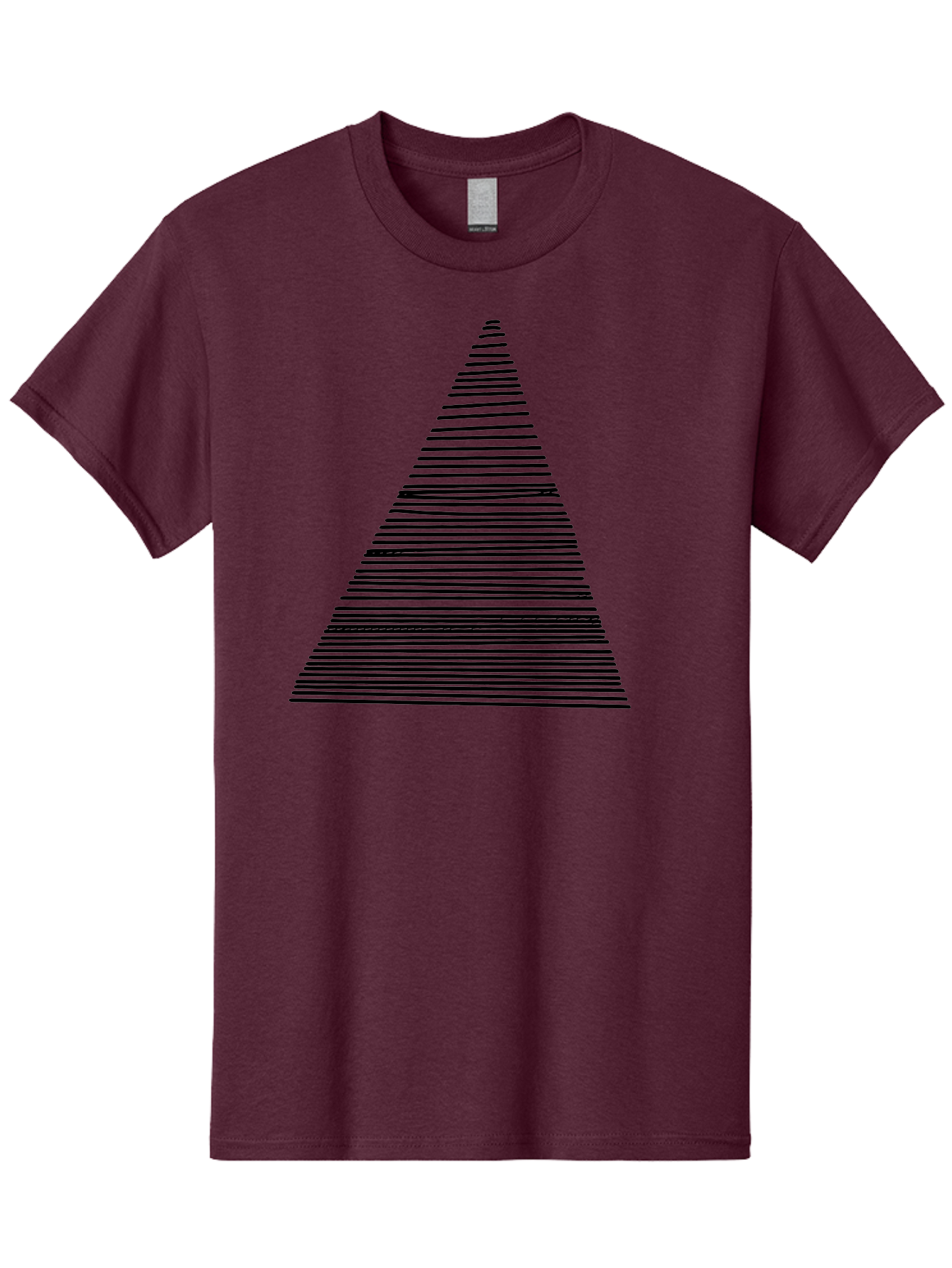 Christmas-Tree-1 Men'S Graphic Tee, 100% Cotton, Comfortable Casual Summer Wear, Machine Washable, Christmas Tree Illustration, Black Lines, Geometric Shape, Festive Design, Minimalist Art, Holiday Decoration, Simple Graphics -  Aaa412 13