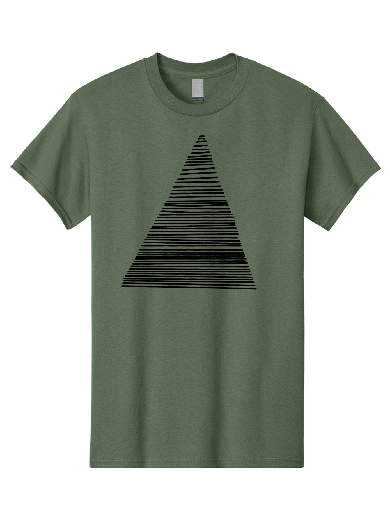 Christmas-Tree-1 Men'S Graphic Tee, 100% Cotton, Comfortable Casual Summer Wear, Machine Washable, Christmas Tree Illustration, Black Lines, Geometric Shape, Festive Design, Minimalist Art, Holiday Decoration, Simple Graphics -  Aaa412 25