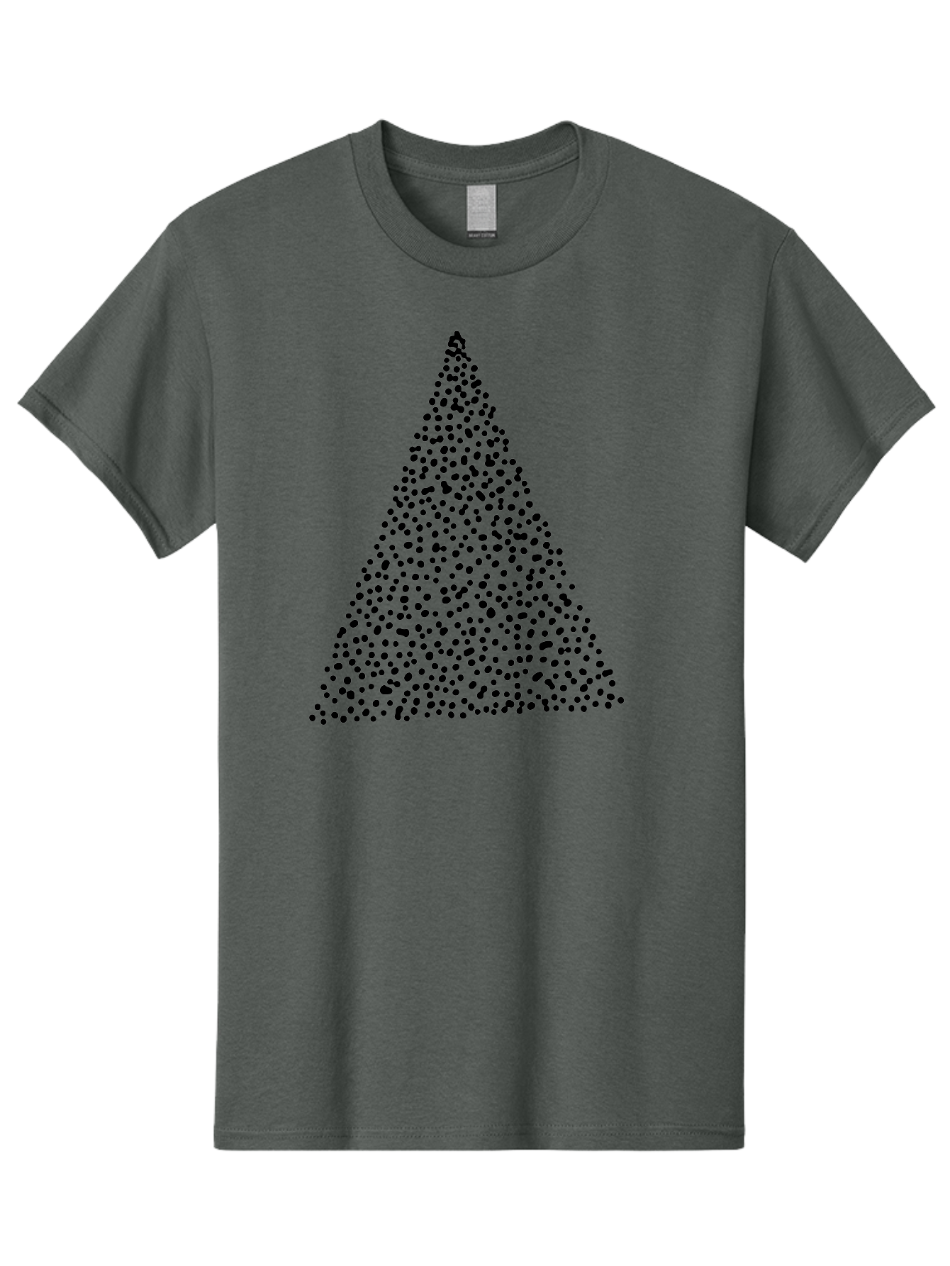 Christmas-Tree Men'S Graphic Tee, 100% Cotton, Comfortable Casual Summer Wear, Machine Washable, Christmas Tree, Black Dots Design, Festive Decor, Holiday Graphics, Minimalist Christmas, Dot Art -  Aaa413 3